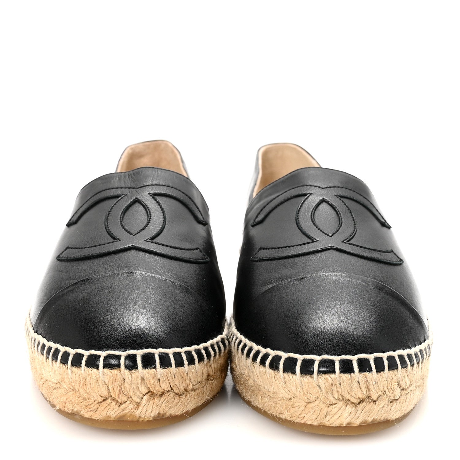 Lambskin CC Espadrilles 41 Black