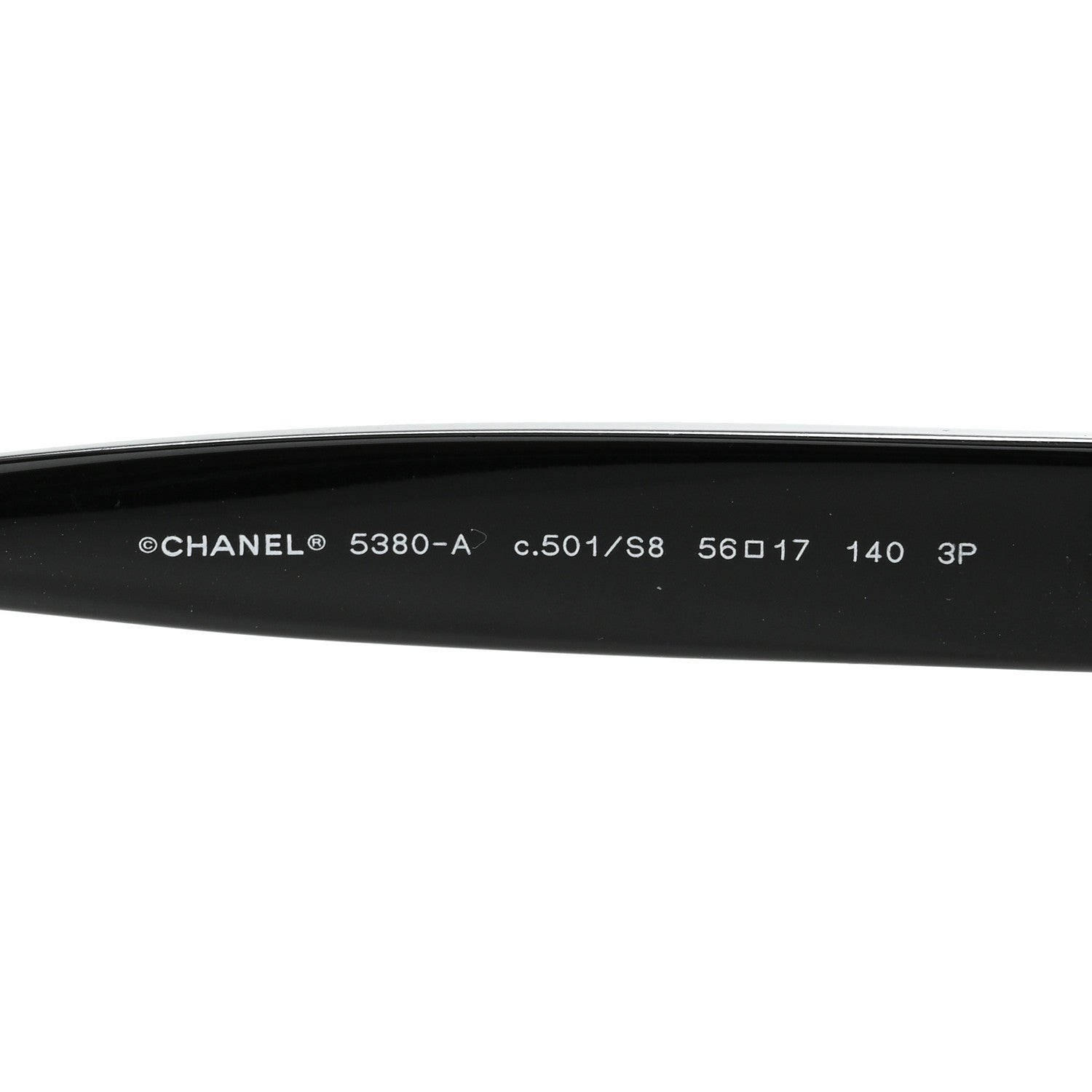 Acetate Polarized Square CC Sunglasses 5380-A  Black