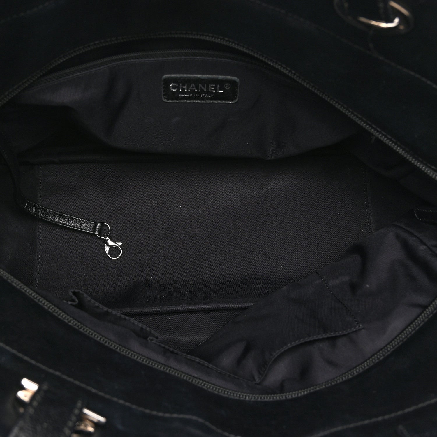 Coated Canvas Quilted Large Paris Biarritz Tote Black