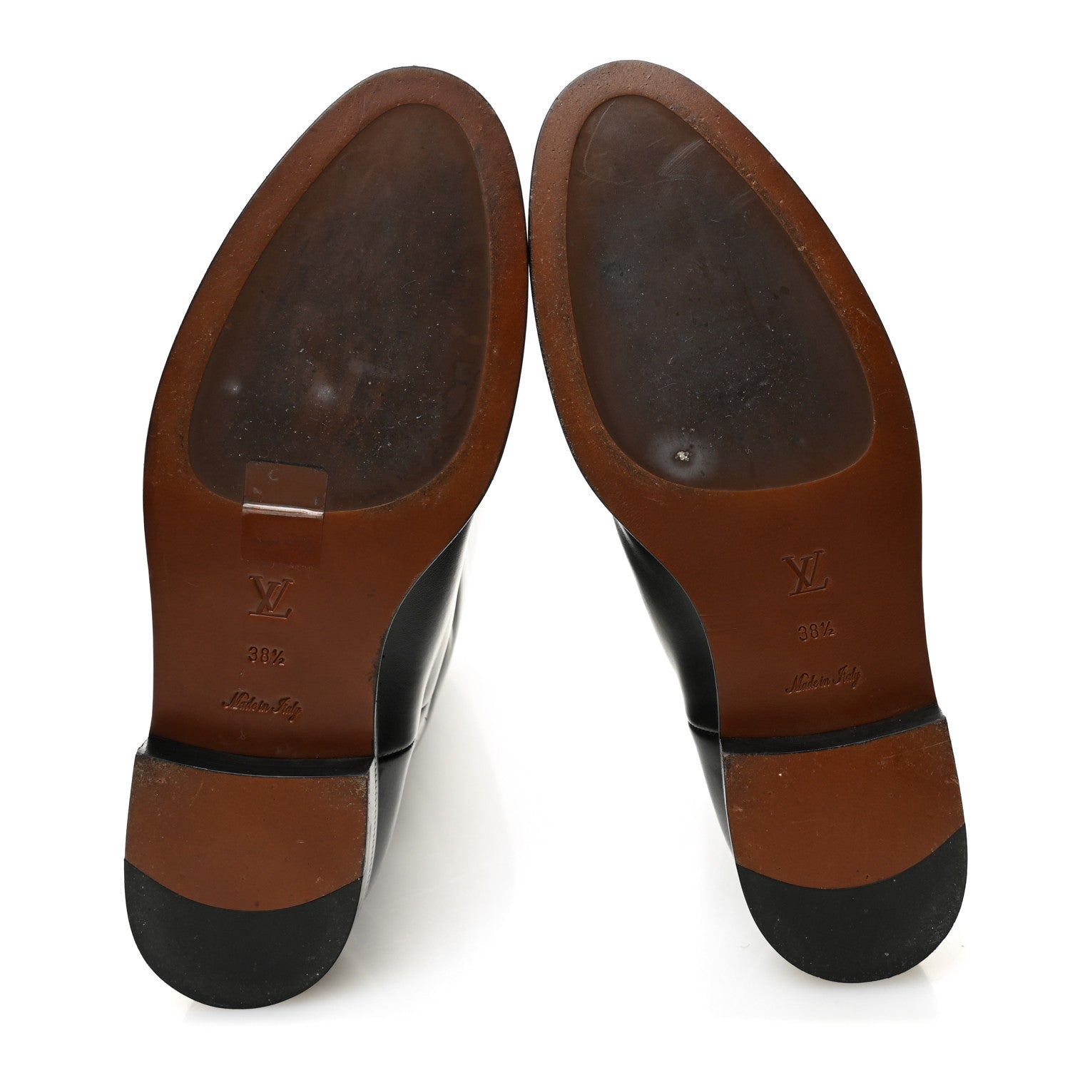 Calfskin Heritage Flat High Boots 38.5 Black