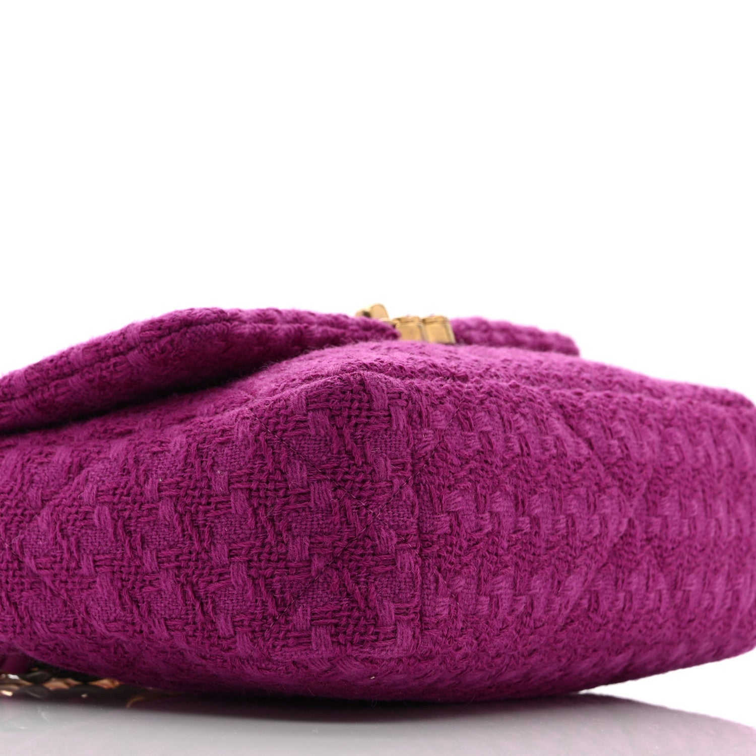 Tweed Quilted Medium Chanel 19 Flap Magenta