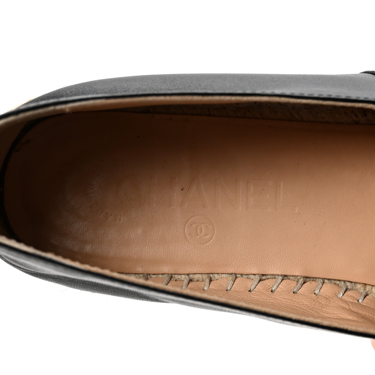 Lambskin CC Espadrilles 38 Black