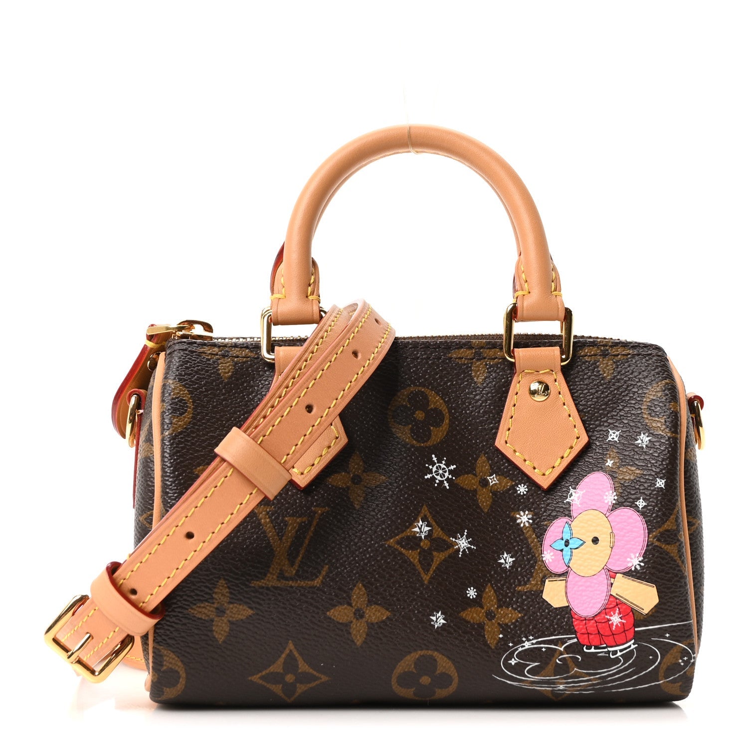 Monogram Vivienne Ice Skating Nano Speedy Bandouliere Pink