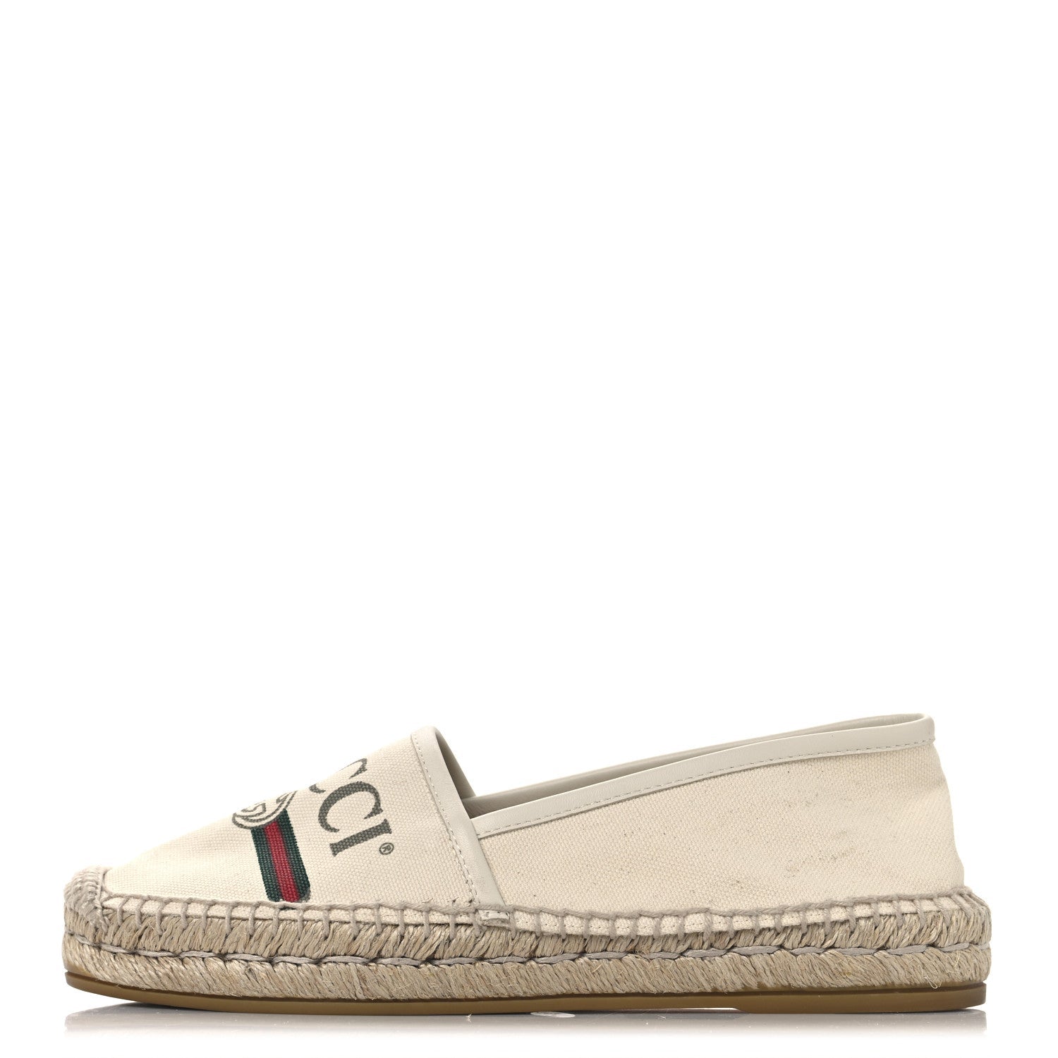 Canvas Logo Espadrilles 36 Greggio White