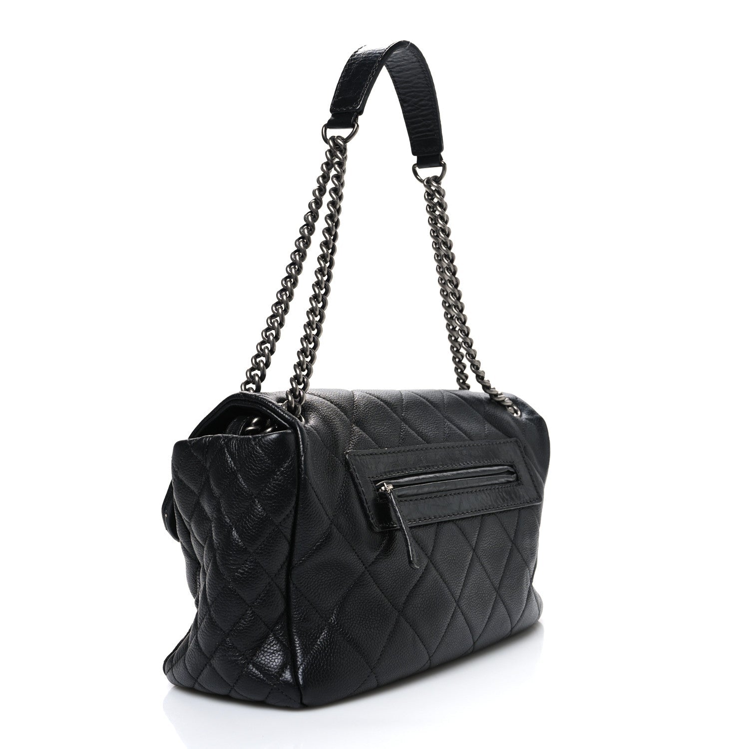 Caviar Quilted Coco Casual Flap Black