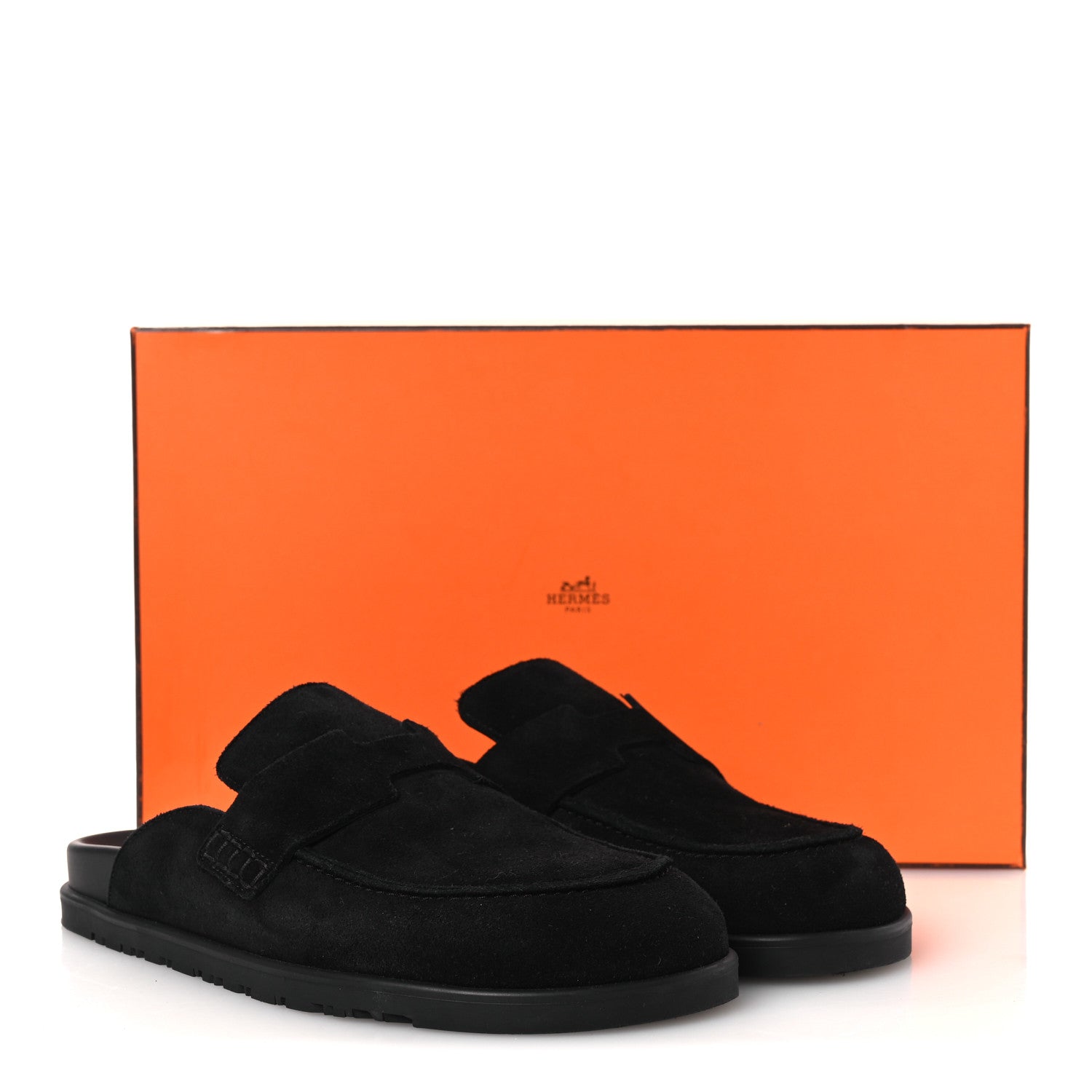 Suede Calfskin Go Mules 39 Black