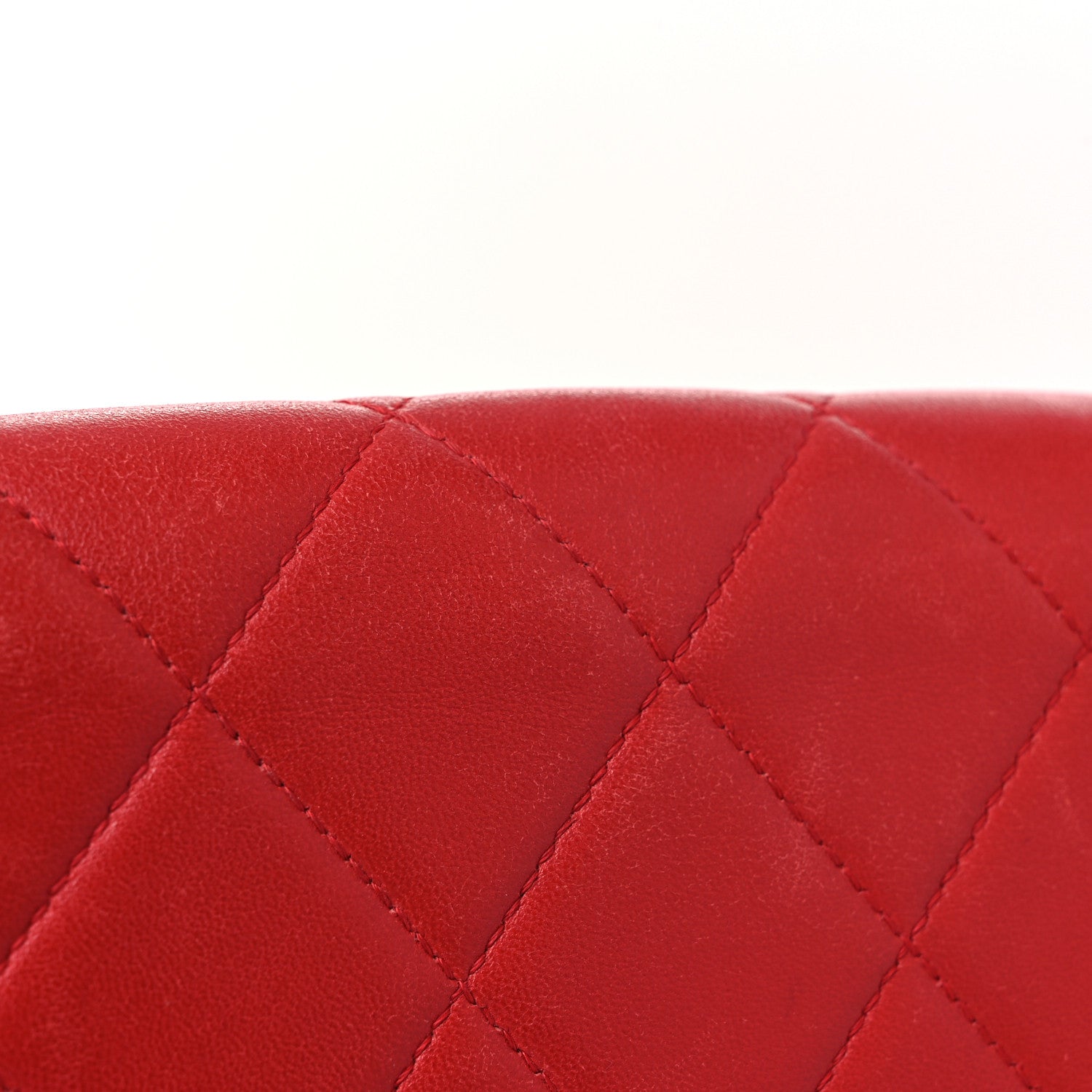 Lambskin Quilted Large Golden Class Flap Red
