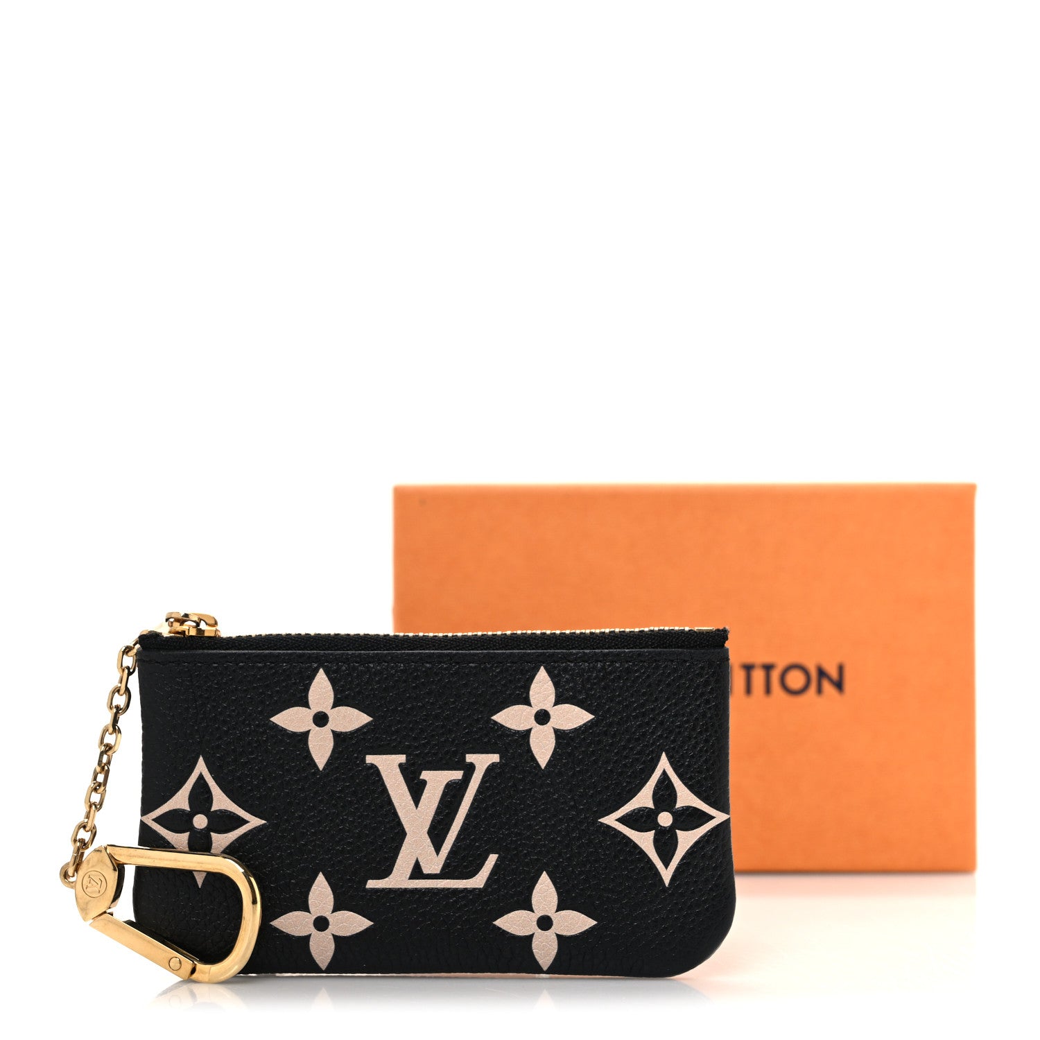 Empreinte Monogram Giant Key Pouch Black Beige