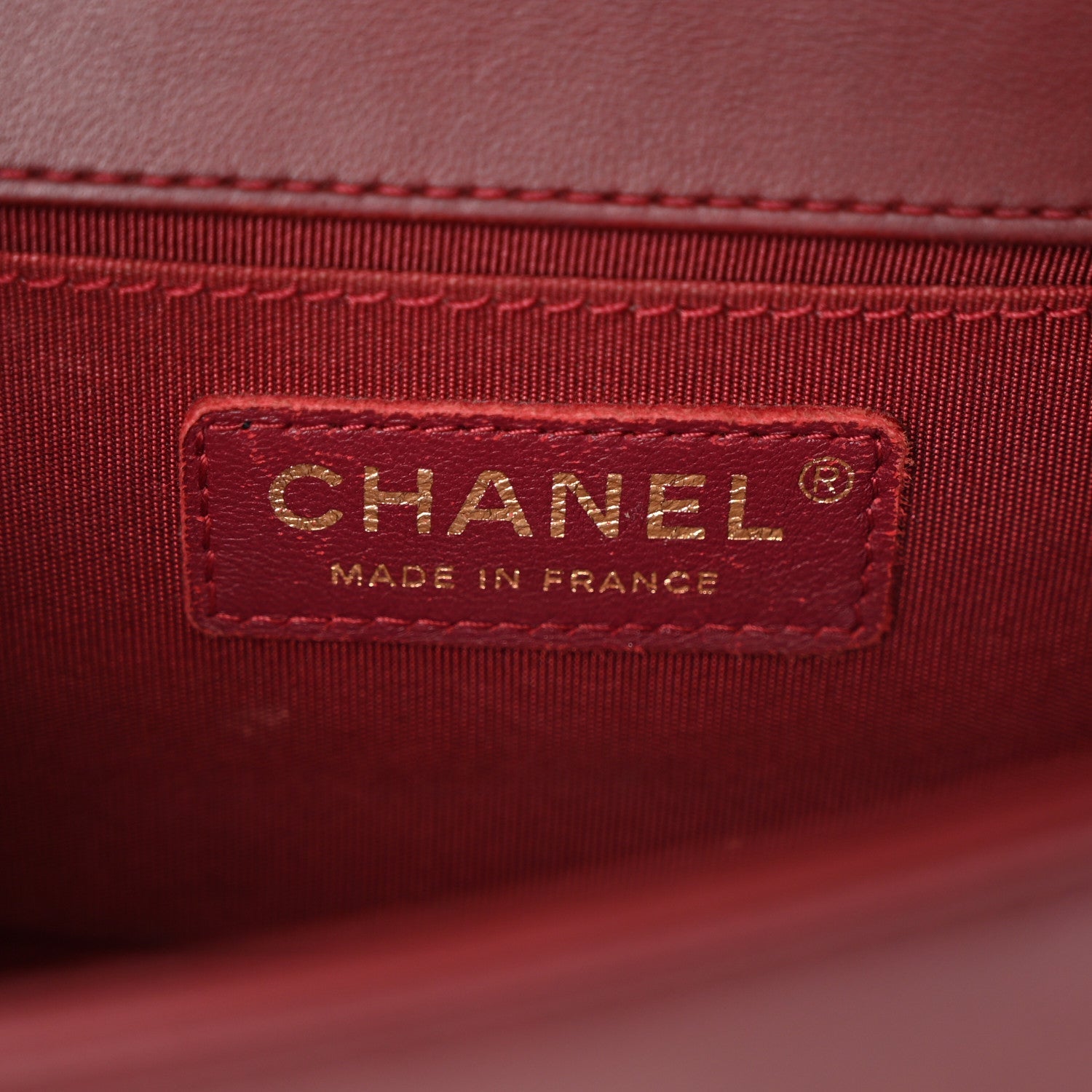 Lambskin Quilted Small Boy Flap Burgundy