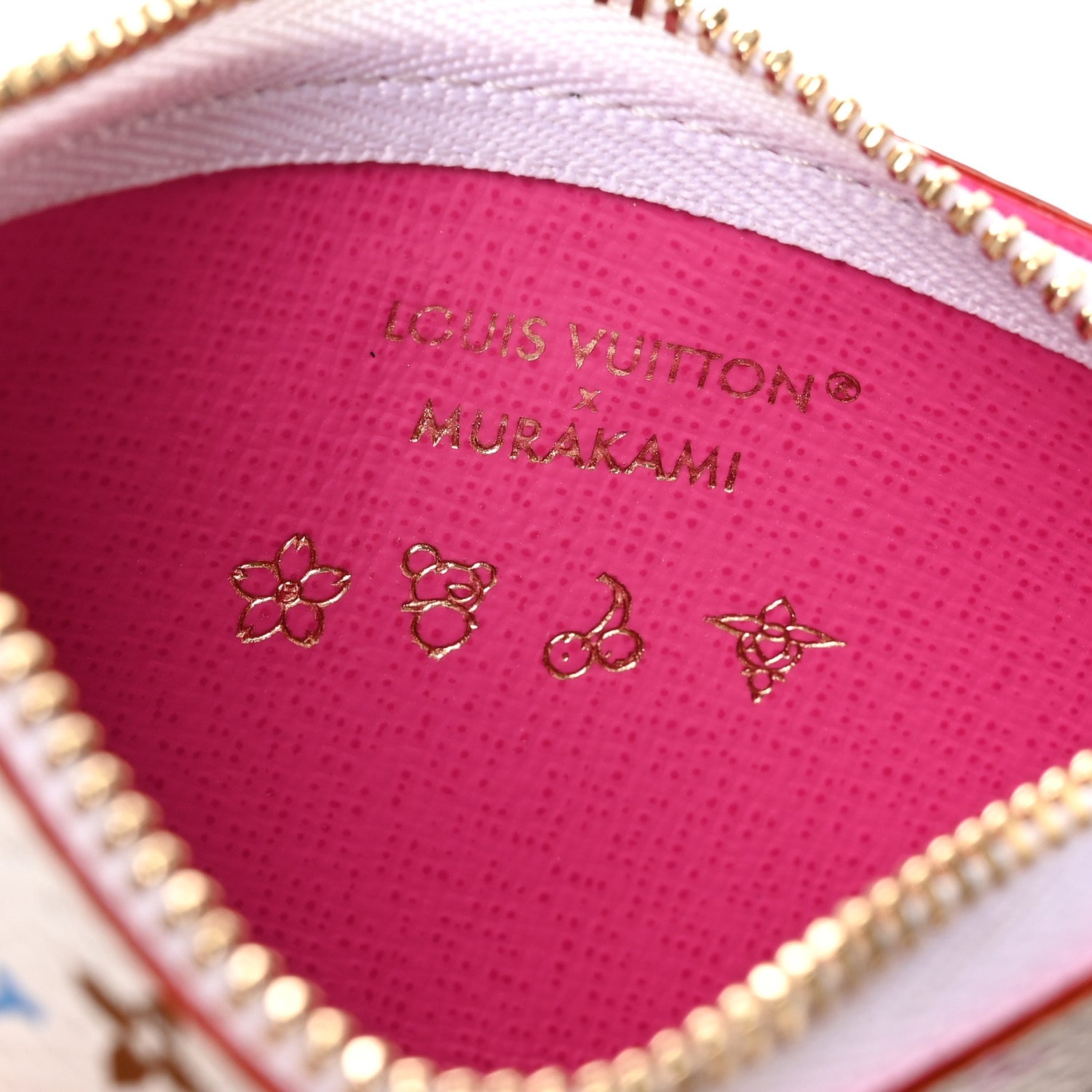 LV X TM Monogram Multicolor Key Pouch White