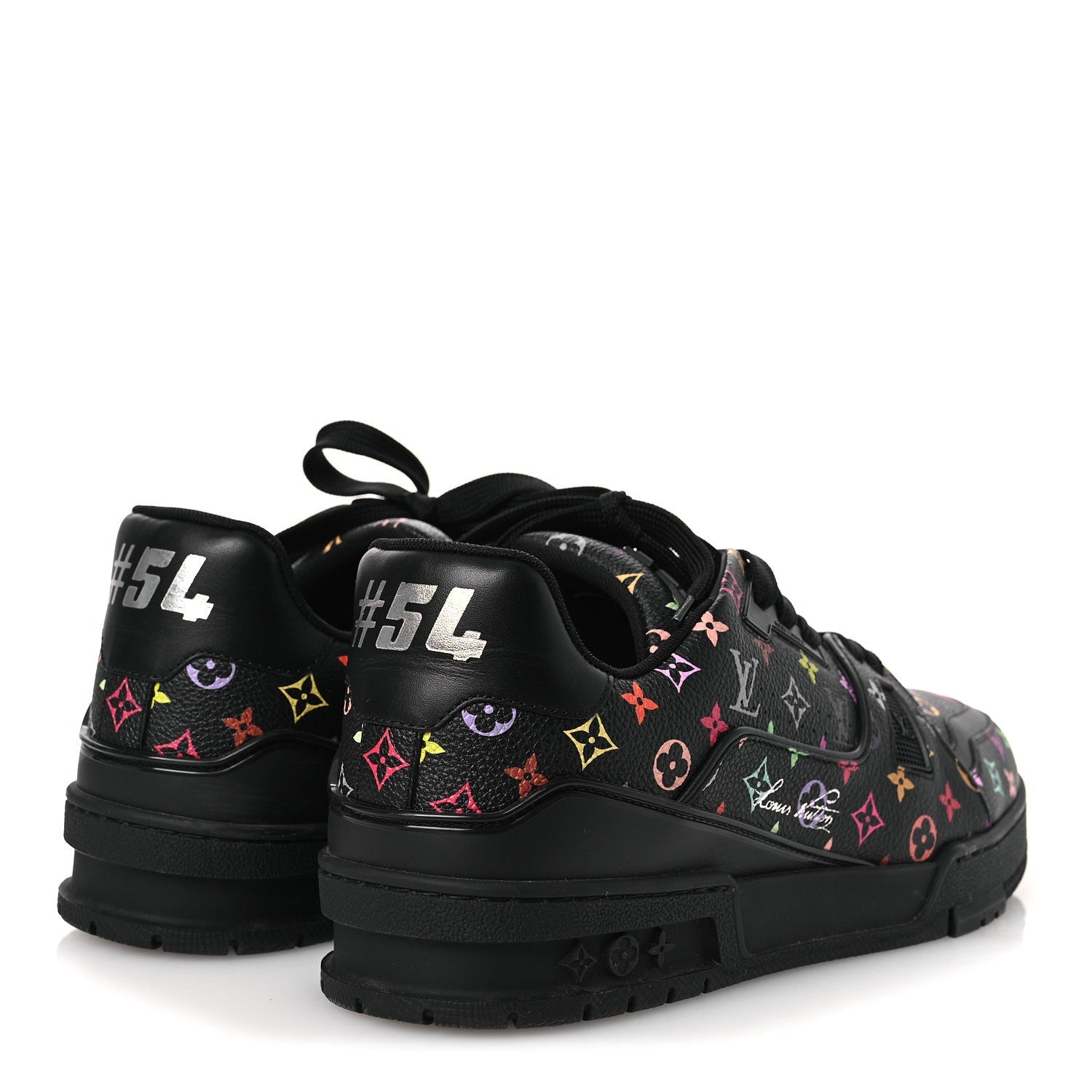 LV X TM Calfskin Monogram Multicolor Womens LV Trainer Sneakers 40 Black