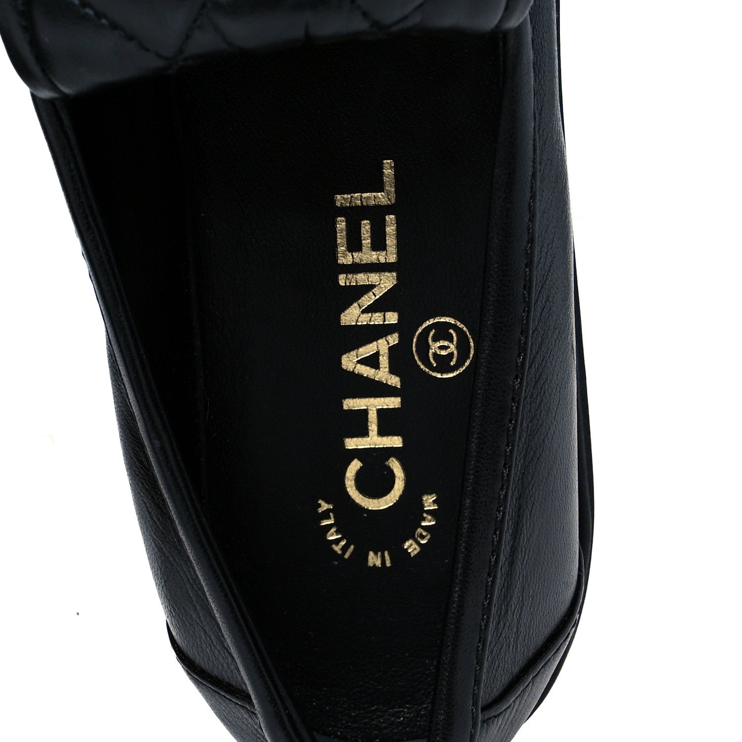 Lambskin Quilted CC Turnlock Loafers 39.5 Black