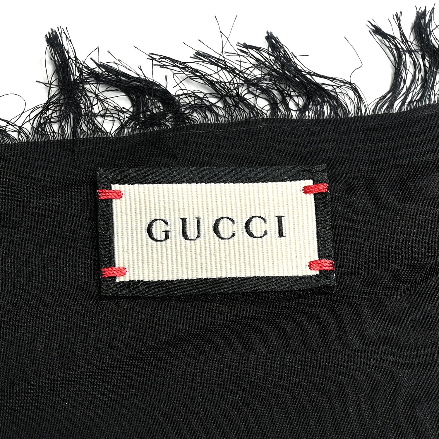 Viscose Modal GG Monogram Square Shawl Black
