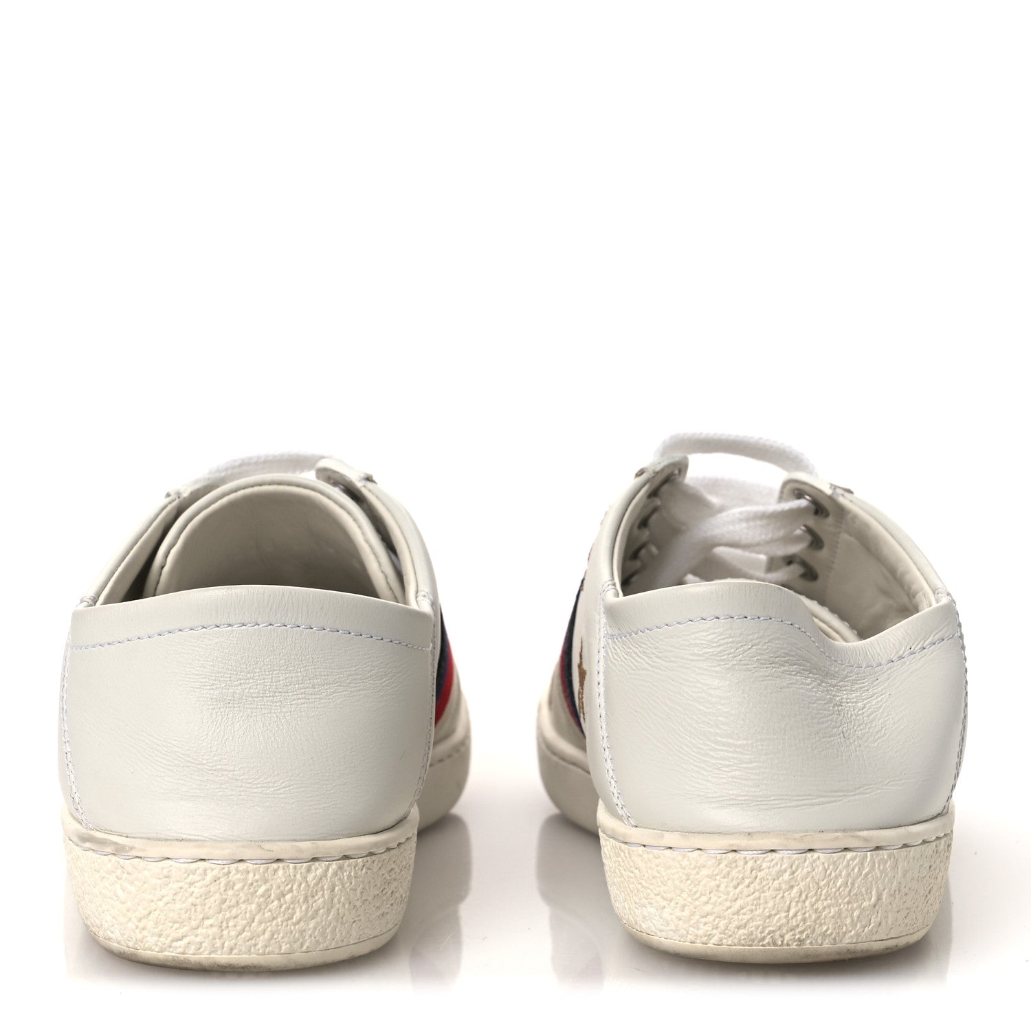 Calfskin Bee Star Embroidered Sylvie Web Ace Sneakers 35.5 White
