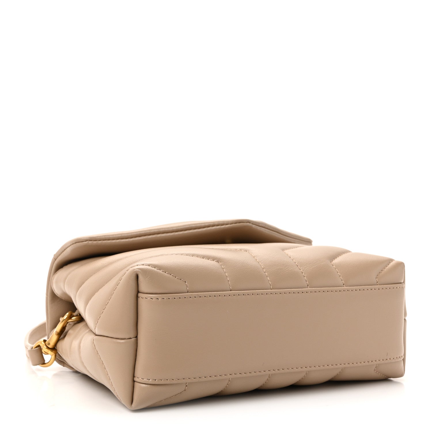 Calfskin Y Quilted Monogram Toy Loulou Crossbody Bag Dark Beige