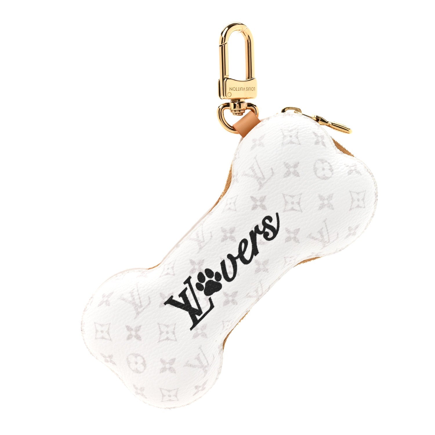 Monogram Bone Lovers Bag Charm Key Holder White