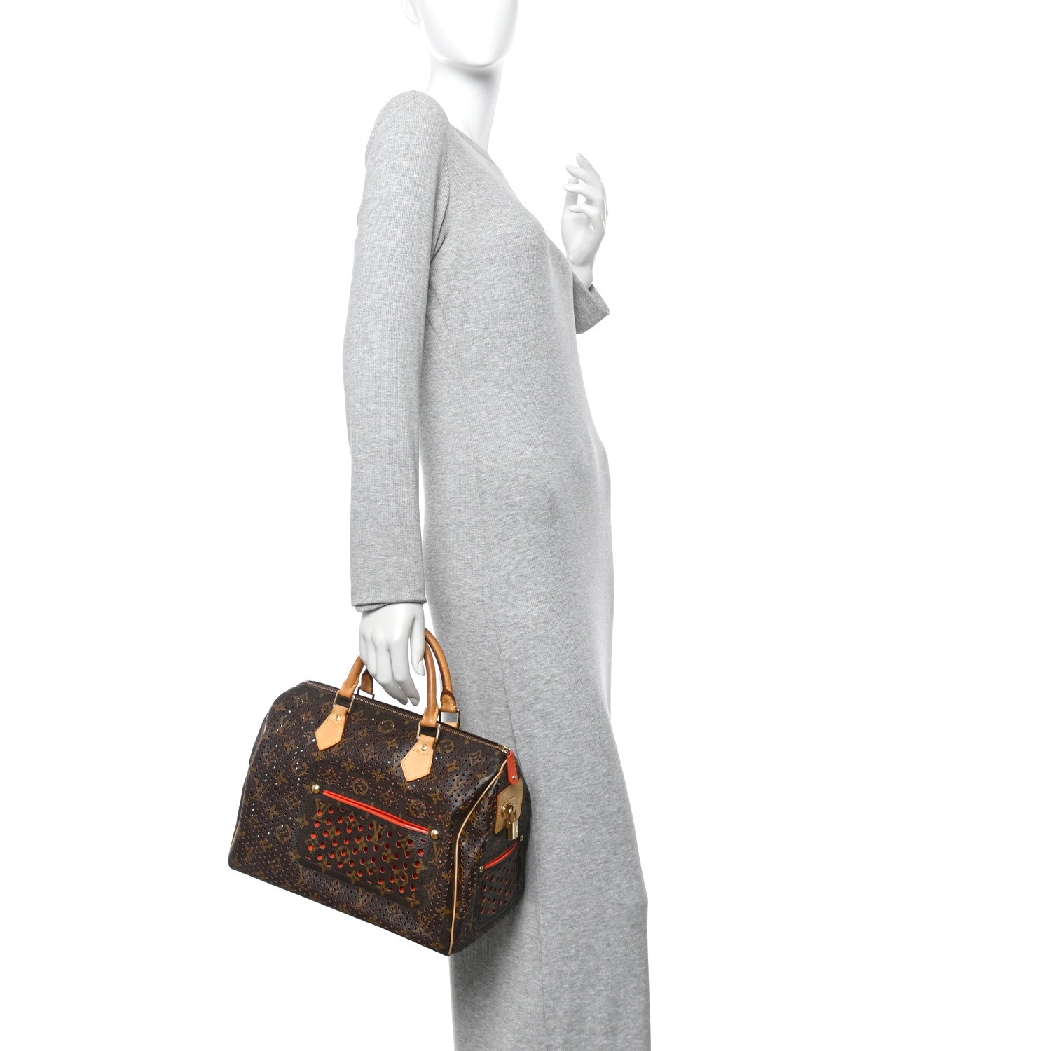 Monogram Perforated Speedy 30 Orange