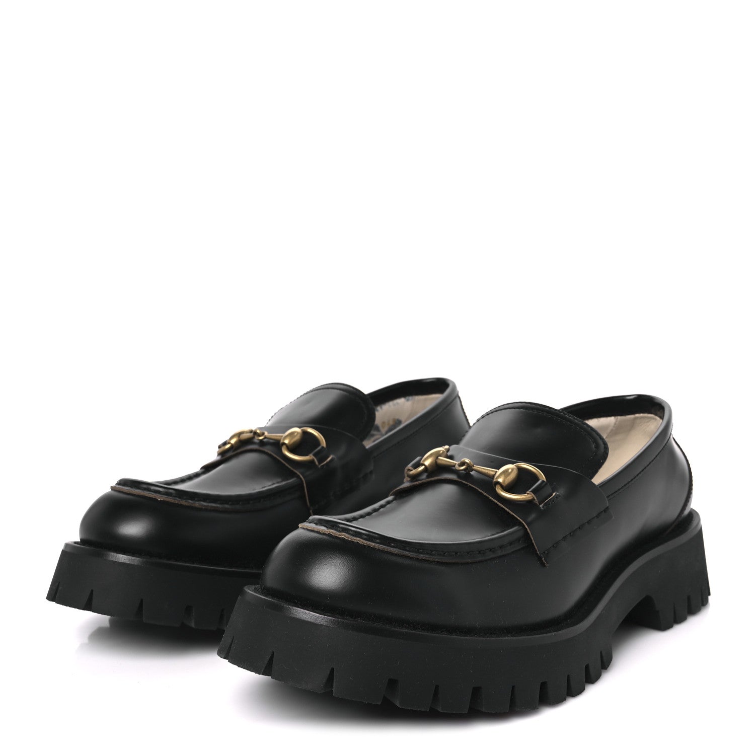 Cordovan Lux Womens Harald Horsebit 25mm Platform Loafers 41 Black