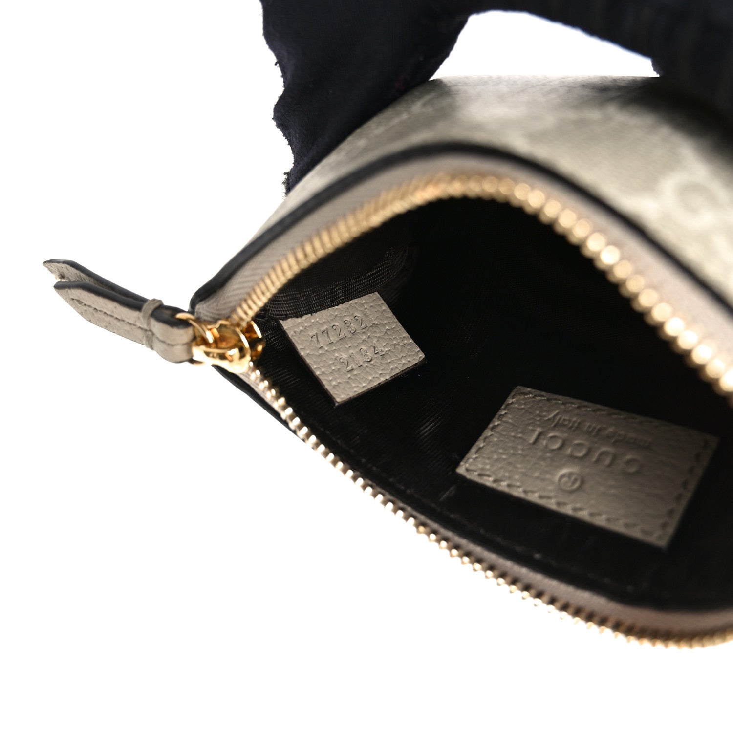 GG Supreme Monogram Selleria Key Case Mystic White Oatmeal