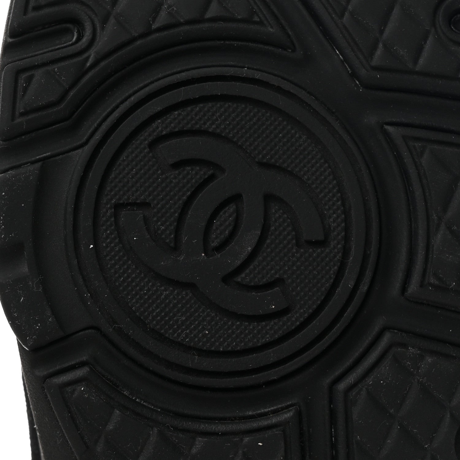 Suede Calfskin CC Sneakers 36.5 Black Grey