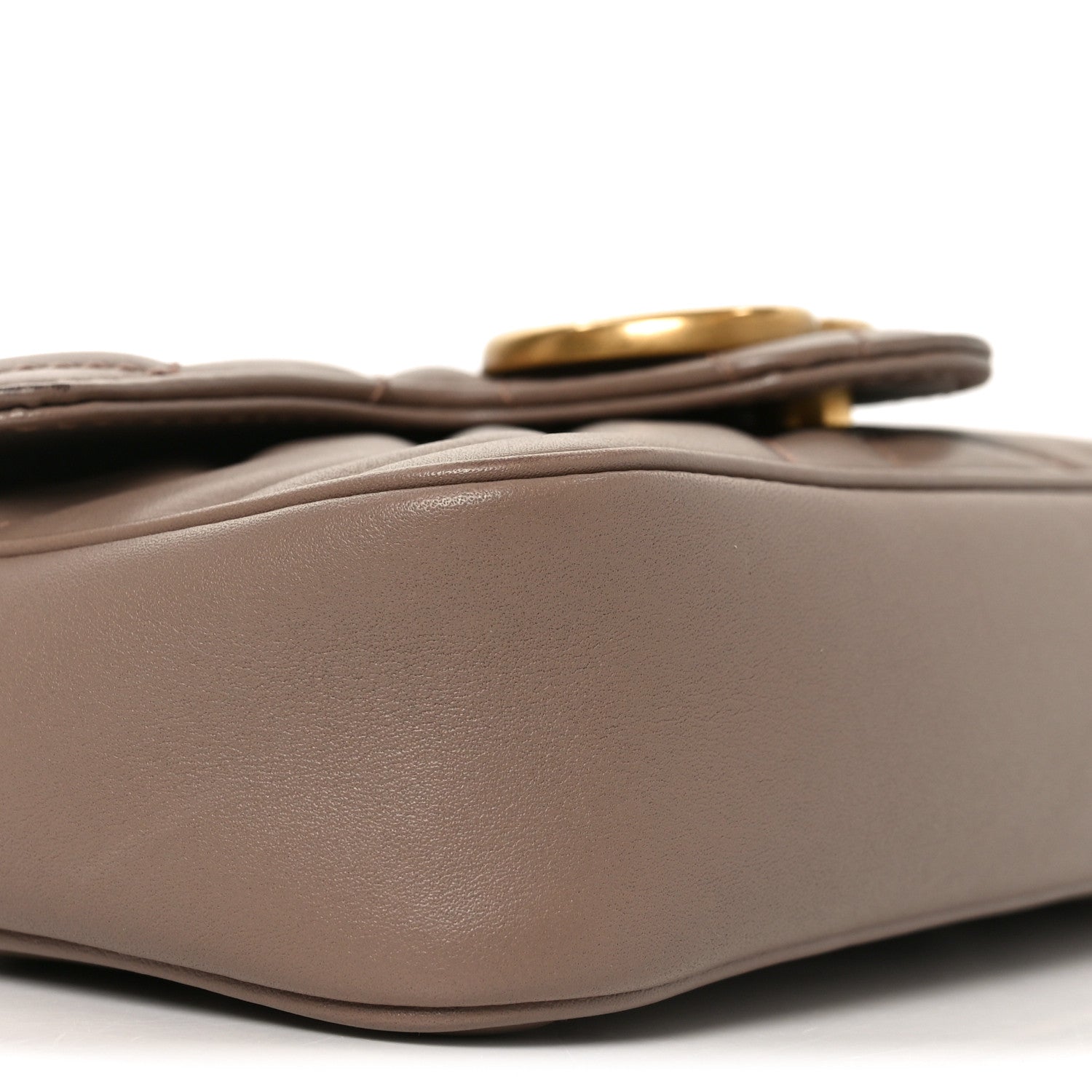 Calfskin Matelasse Super Mini GG Marmont Shoulder Bag Porcelain Rose