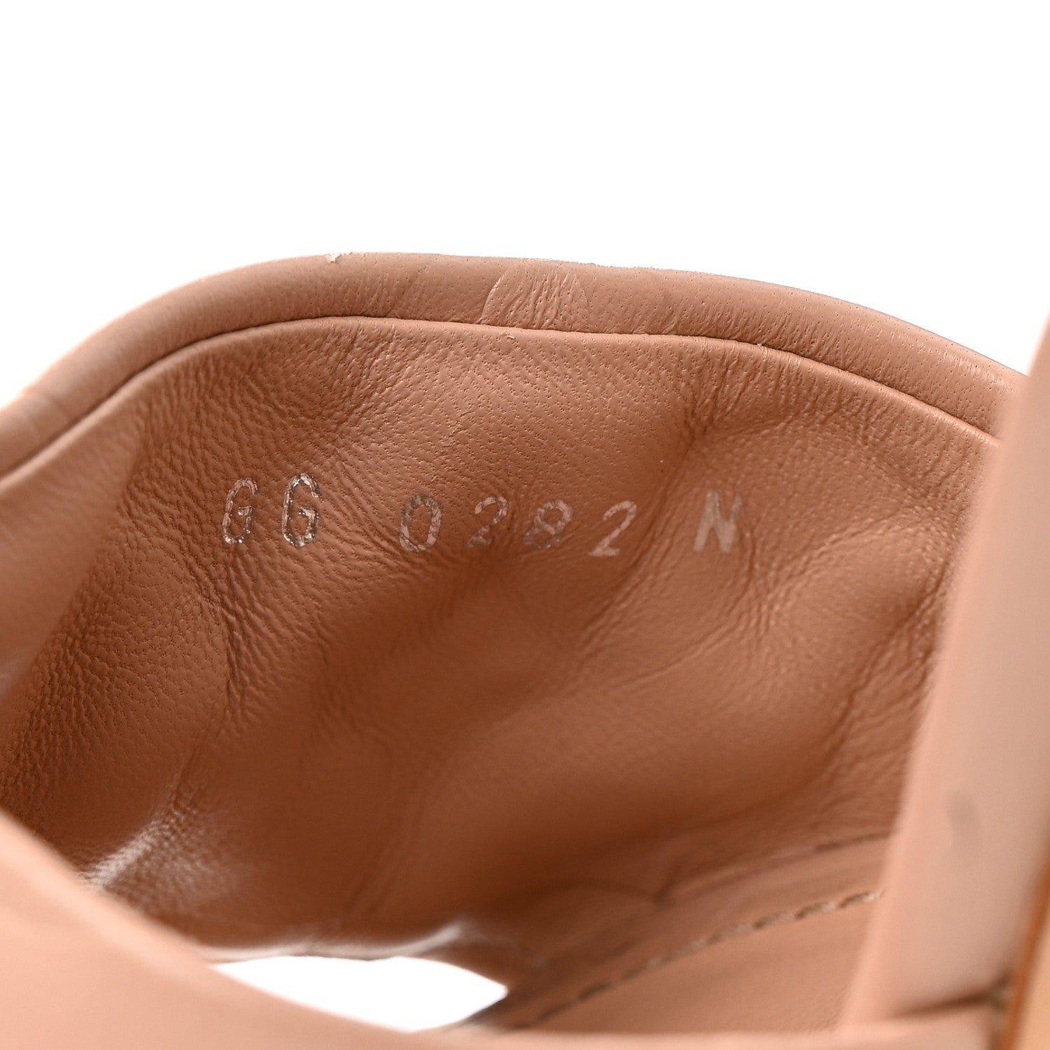 Lambskin Embossed Monogram Revival Mules 37.5 Peche Beige