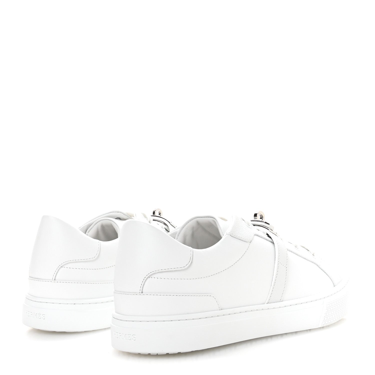 Calfskin Epsom Mens Day Sneakers 42 White