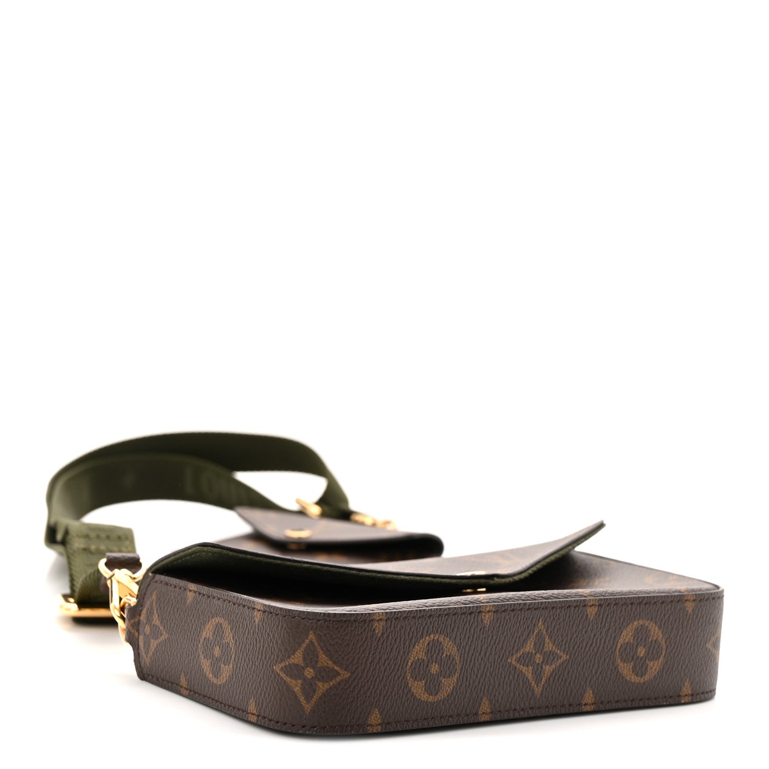 Monogram Felicie Strap & Go Kaki