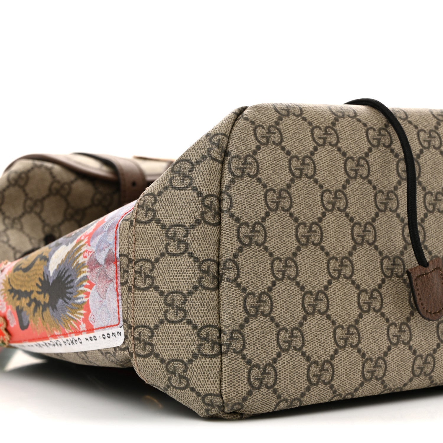 Soft GG Supreme Monogram Courrier Web Double Buckle Backpack Beige New Acero