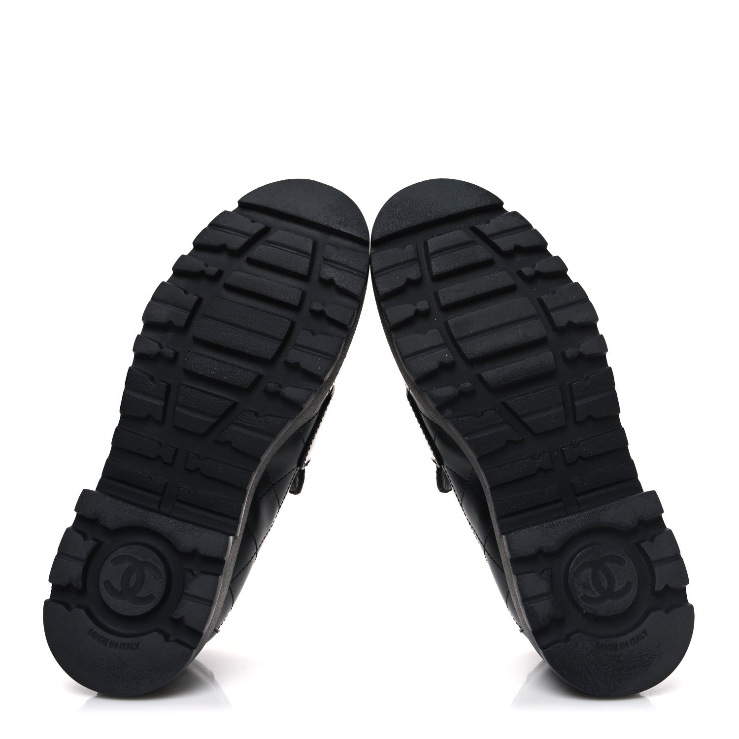 Calfskin Stitched CC Loafers 37.5 Black