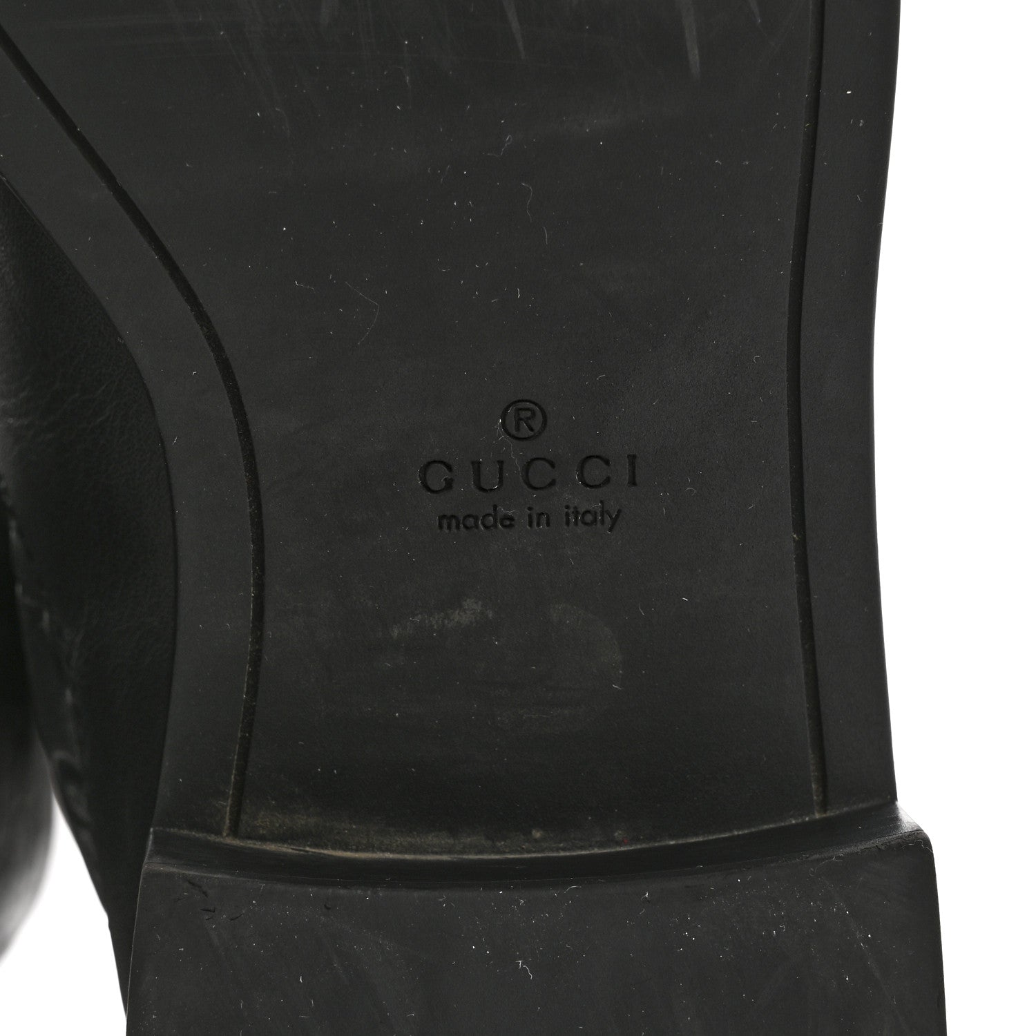 Guccissima Calfskin Miro Soft Knee High Riding Boots 35 Black