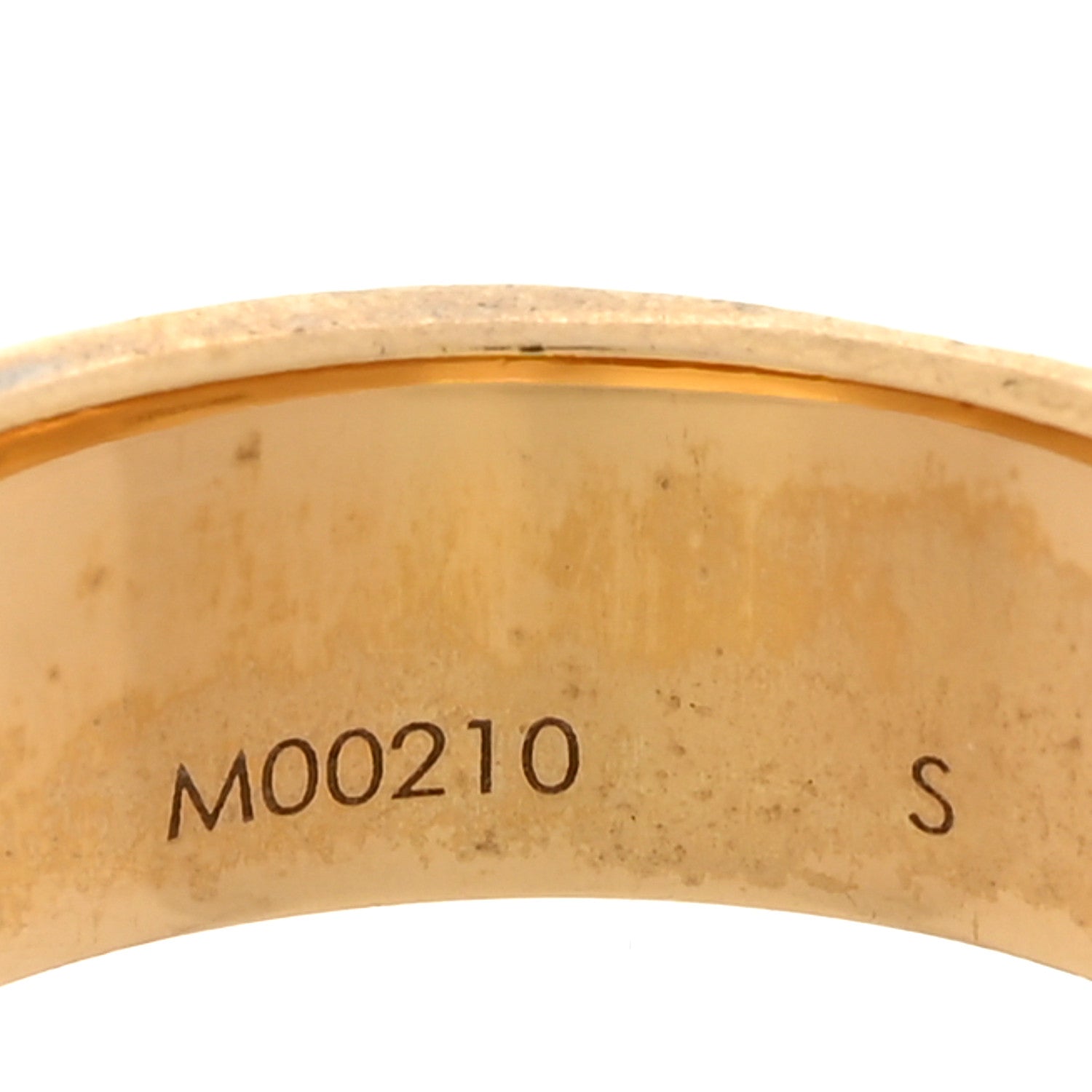 Brass Monogram Engraved Nanogram Ring S Gold