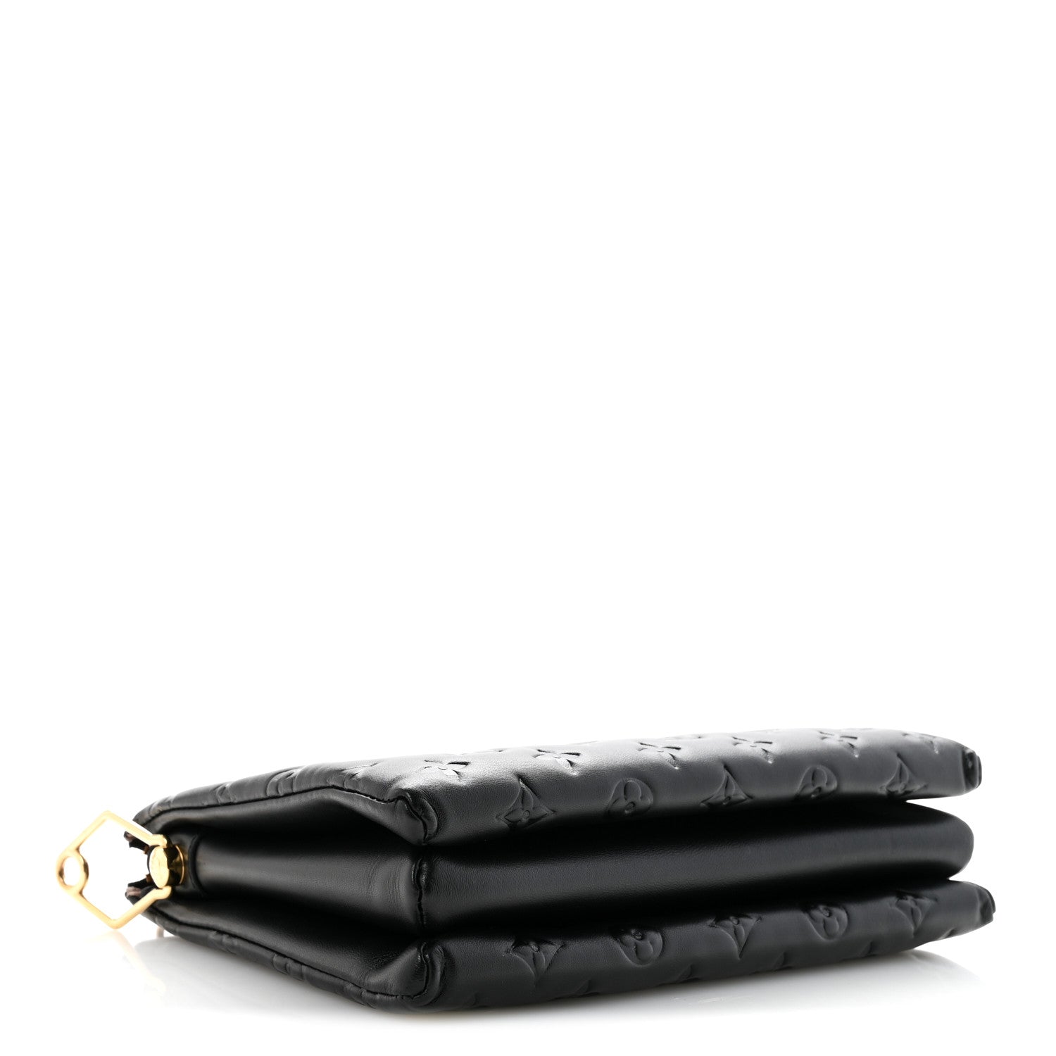 Lambskin Embossed Monogram Coussin PM Black