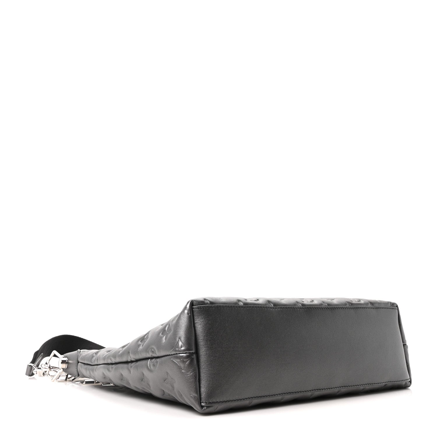 Calfskin Embossed Monogram Coussin Hobo MM Gunmetal Gray