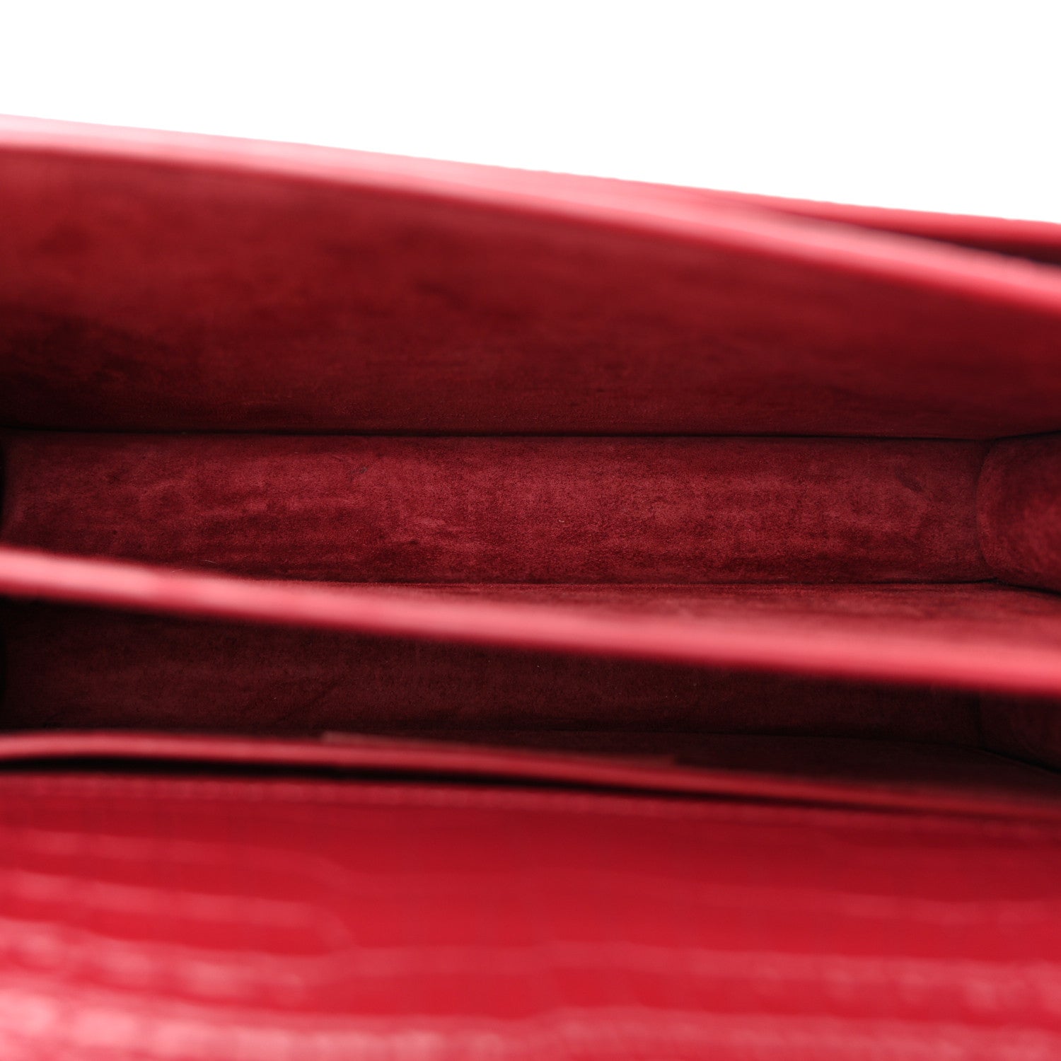 Calfskin Crocodile Embossed Medium Monogram Sunset Rouge Eros
