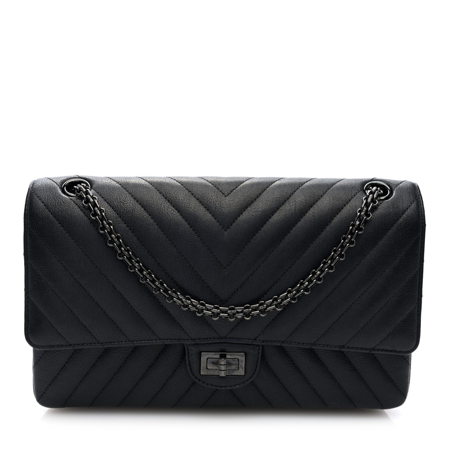 Sheepskin Chevron Quilted 2.55 Reissue 226 Flap So Black