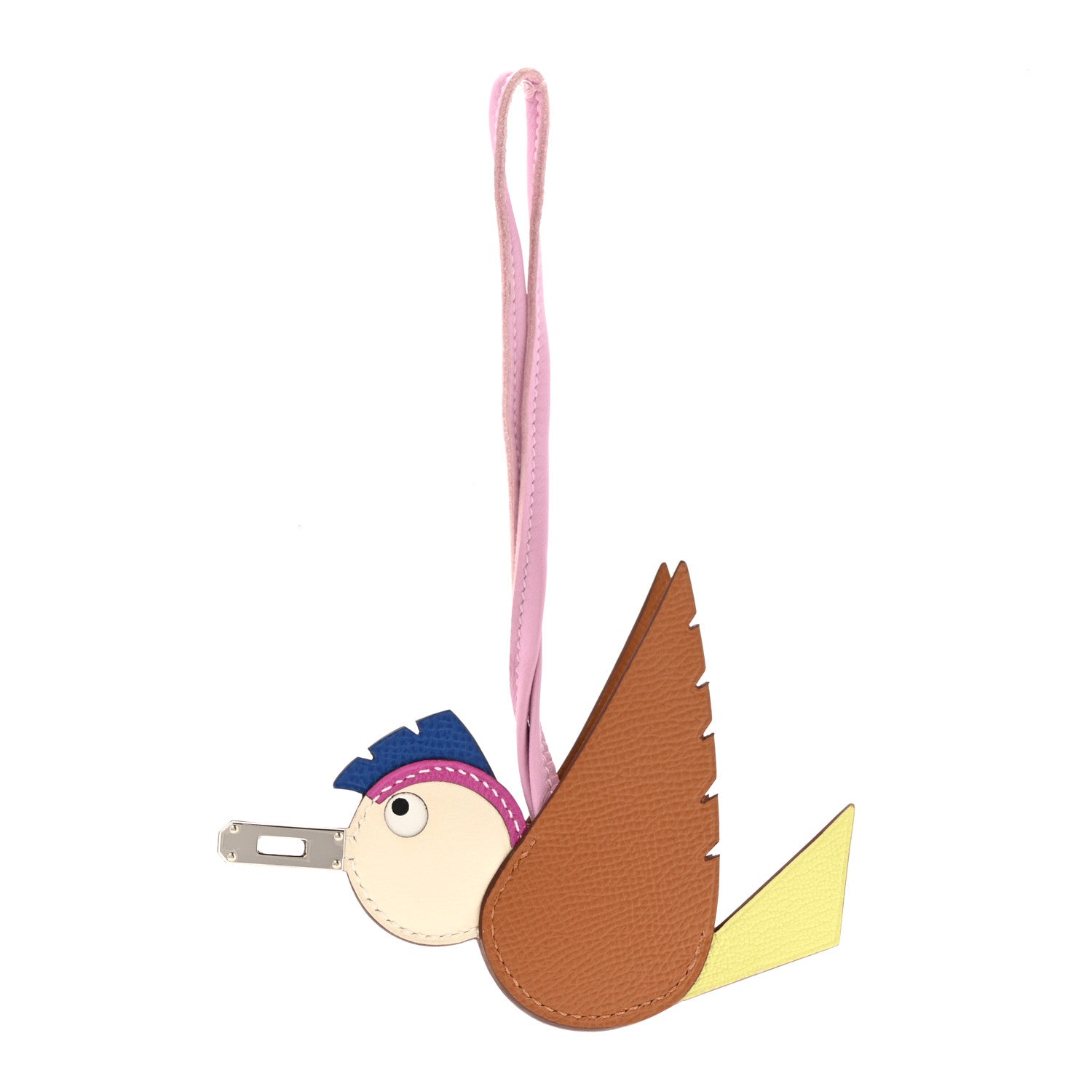 Epsom Swift Chevre Mysore Birdy Bag Charm Mauve Sylvestre Magnolia Jaune Bourgeon Gold Craie