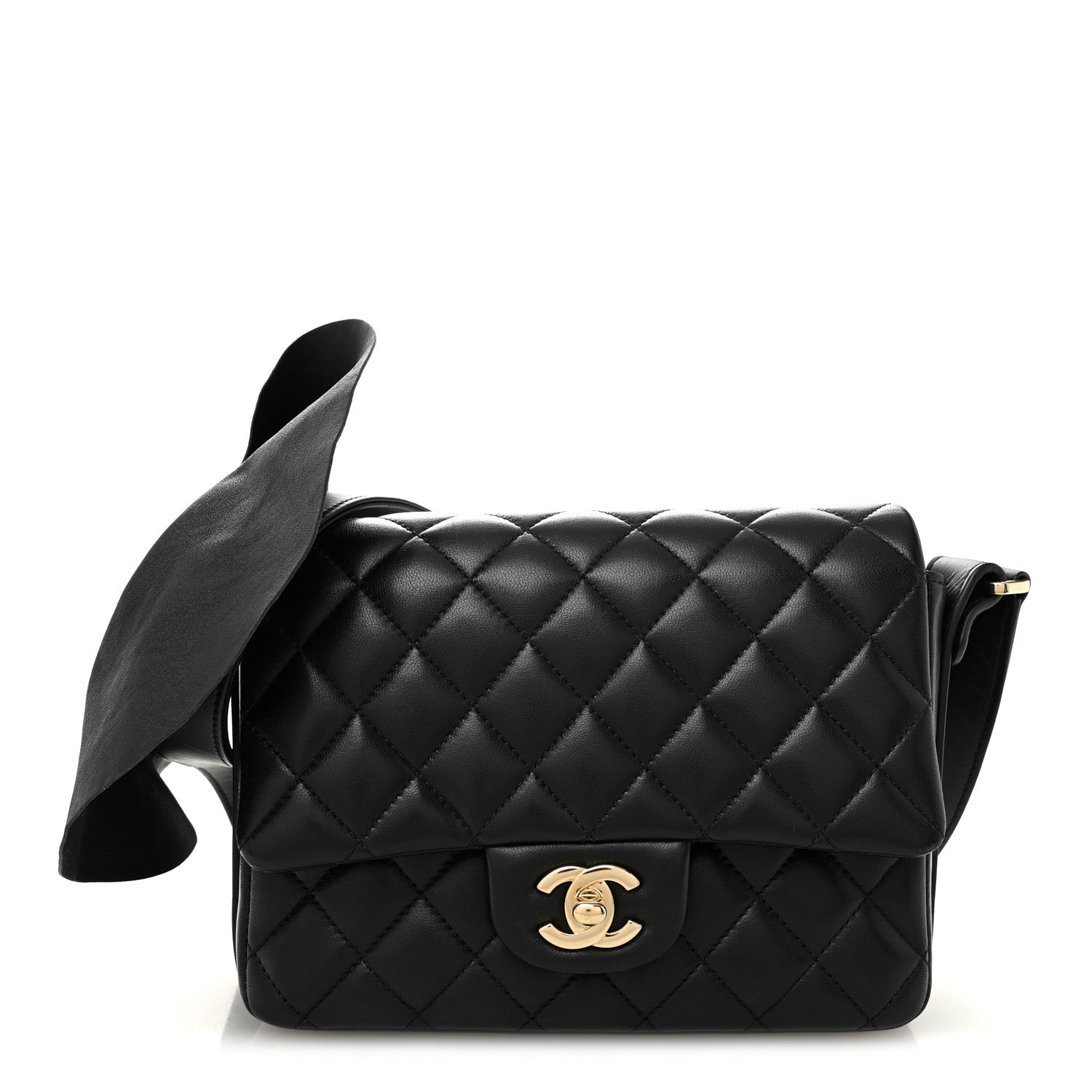 Calfskin Quilted Bolero De Chanel Flap Bag Black