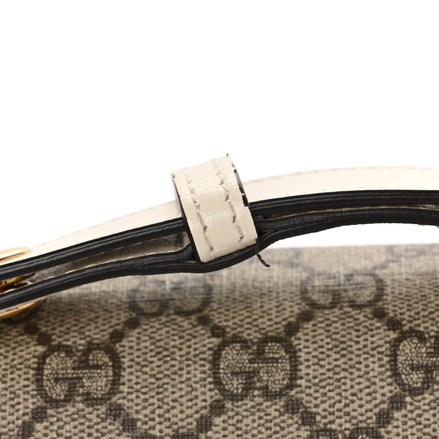 GG Supreme Monogram Horsebit 1955 Shoulder Bag Beige Mystic White