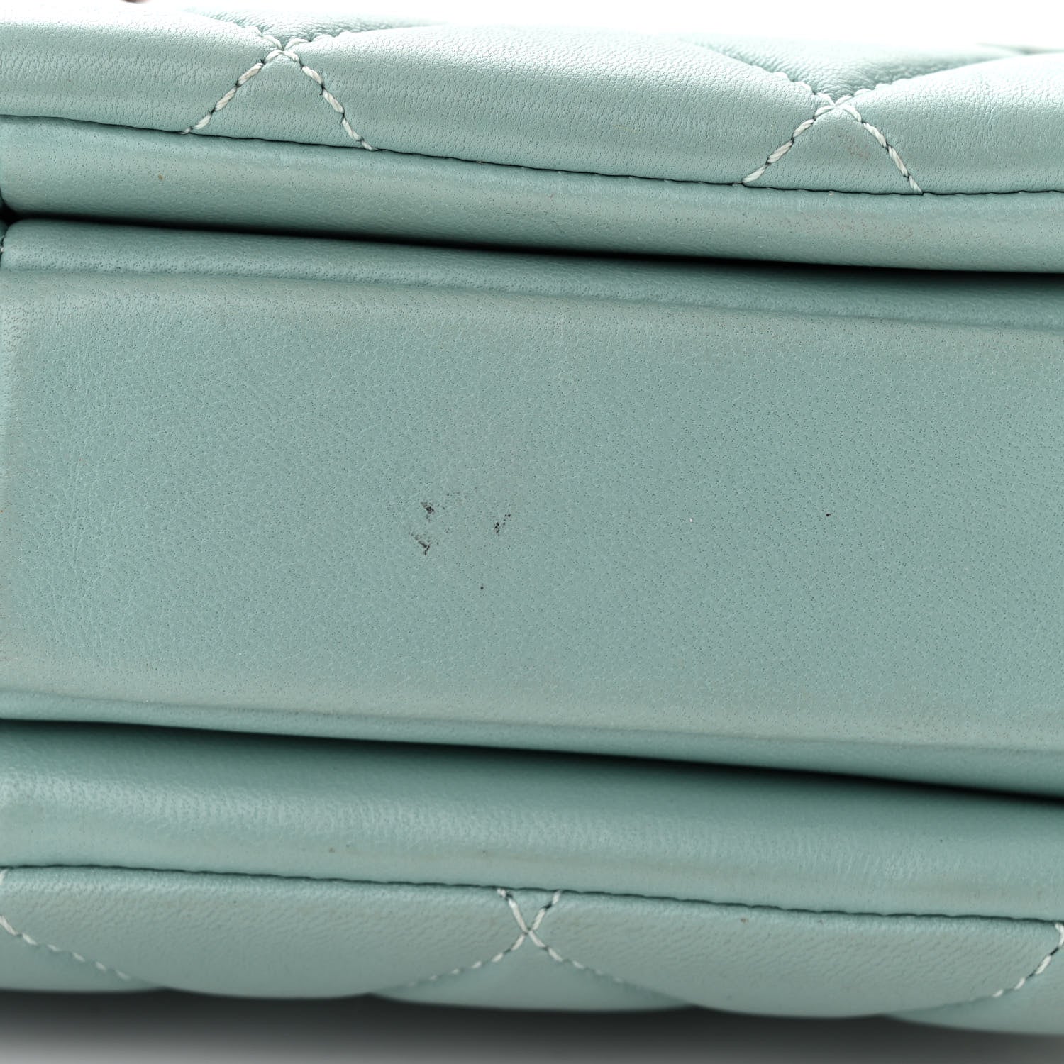 Lambskin Quilted Small Trendy CC Flap Dual Handle Bag Light Blue