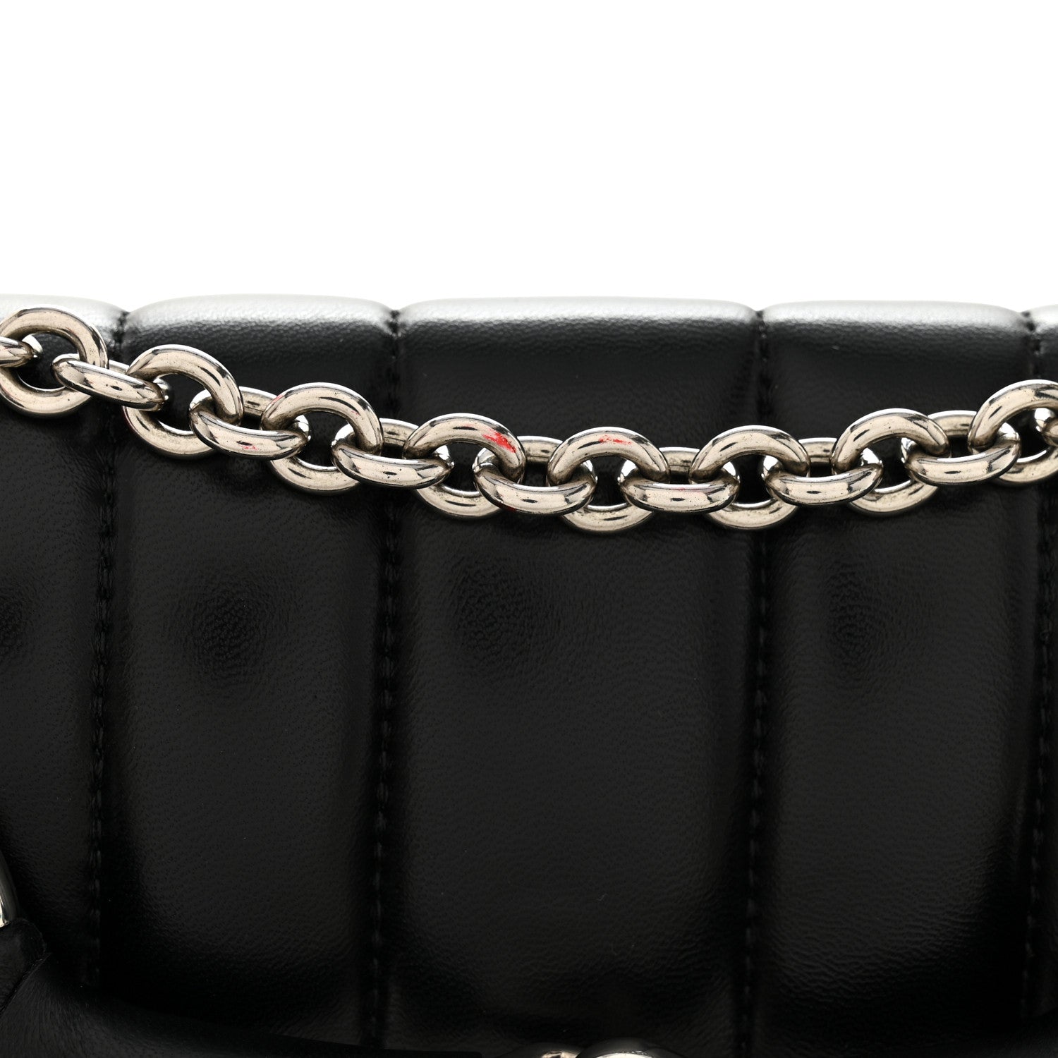 Nappa Vertical Matelasse Small Maxi Horsebit Chain Shoulder Bag Black
