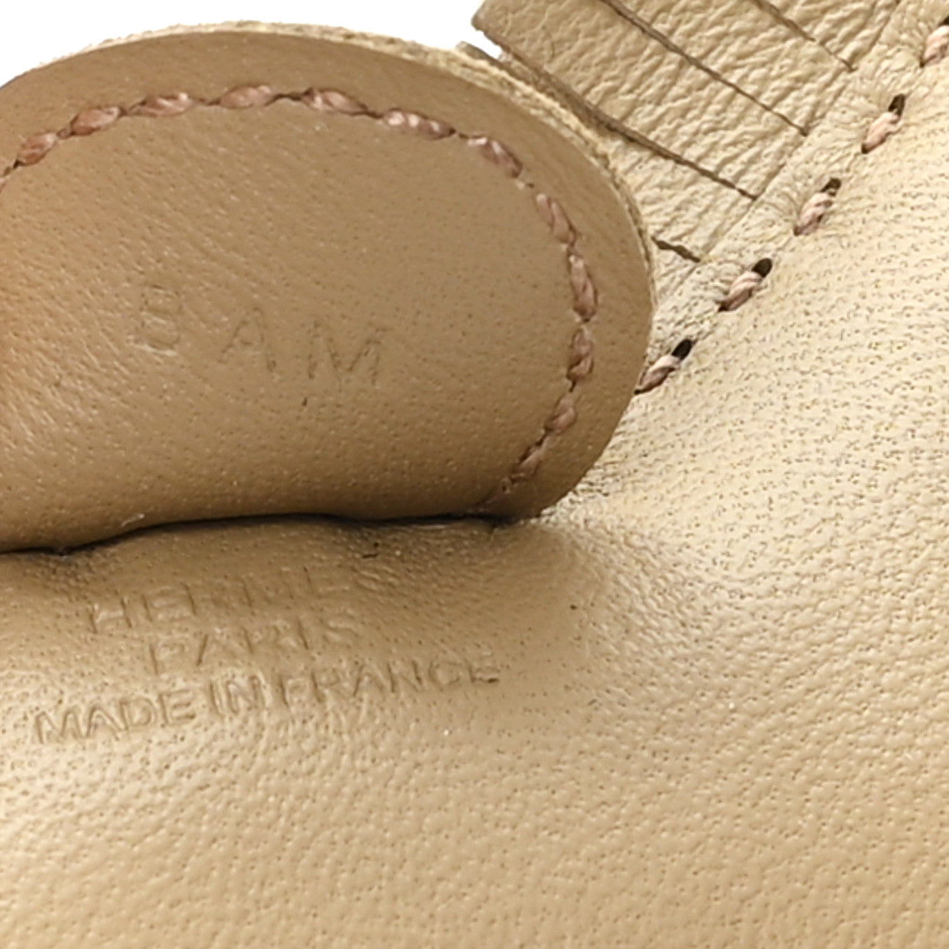Milo Lambskin Grigri Rodeo Horse Bag Charm PM Beige Marfa