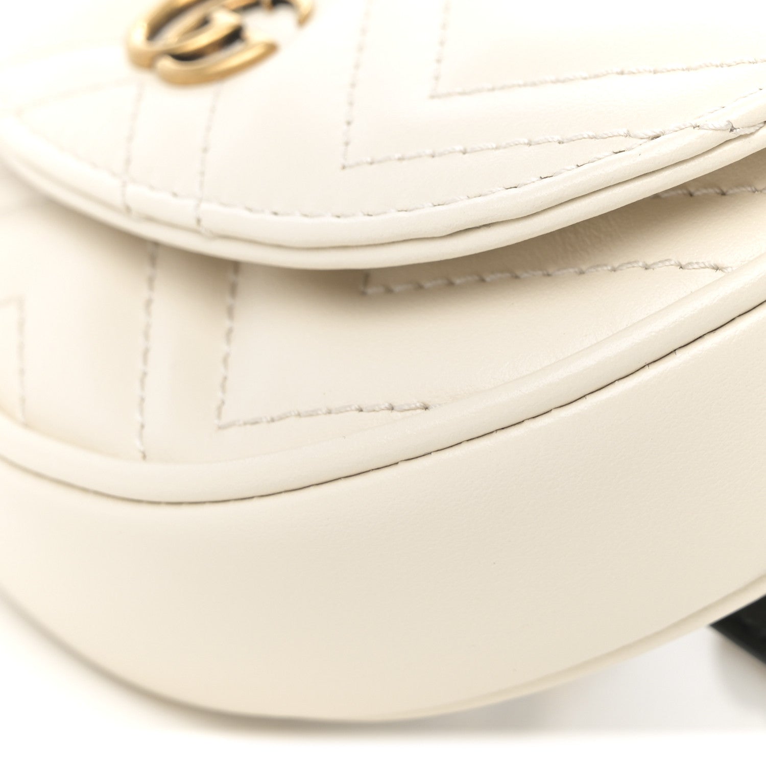 Calfskin Matelasse GG Marmont Belt Bag Set 100 40 Black Mystic White