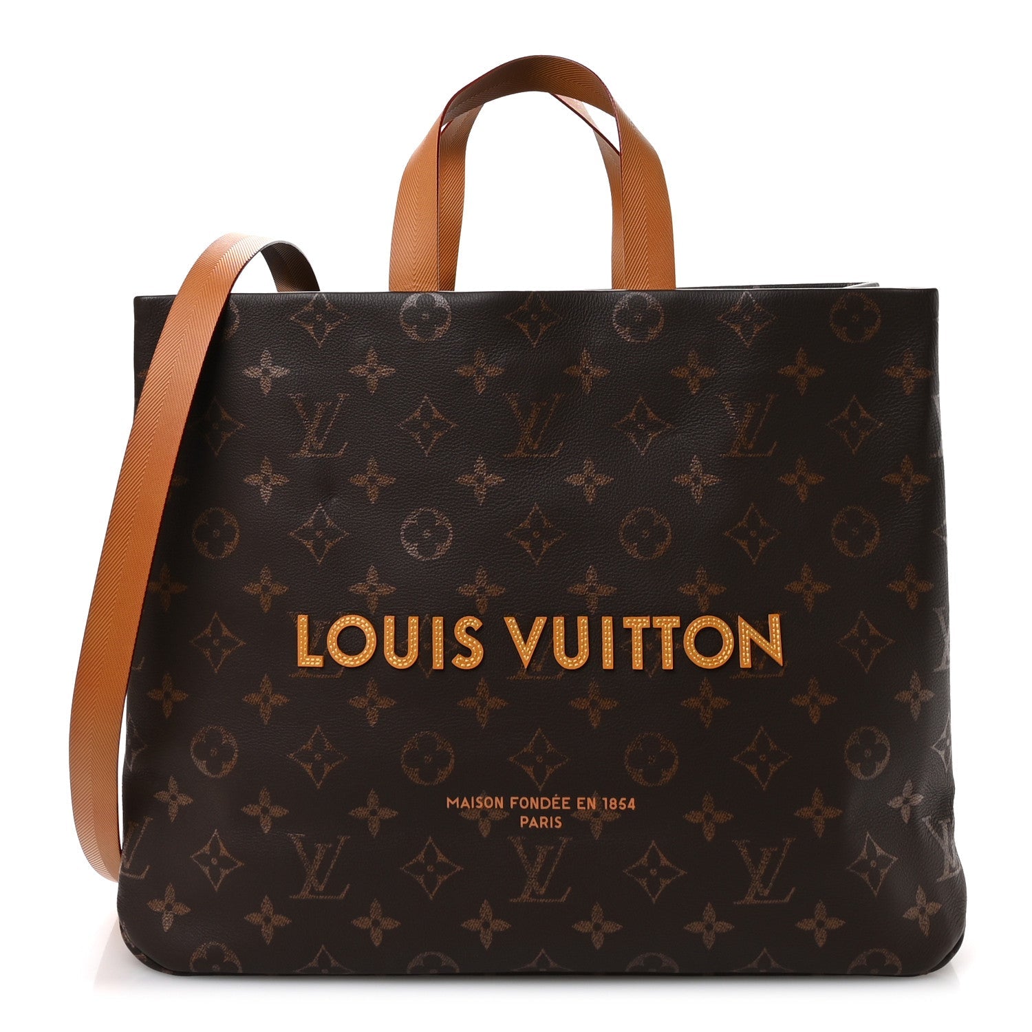 Calfskin Monogram Shopper Tote MM