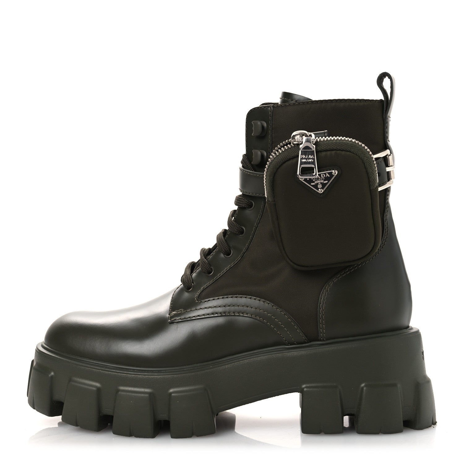 Spazzolato Rois Re-Nylon Metal Triangle Logo Monolith Pouch Pocket 55mm Boots 40 Militare