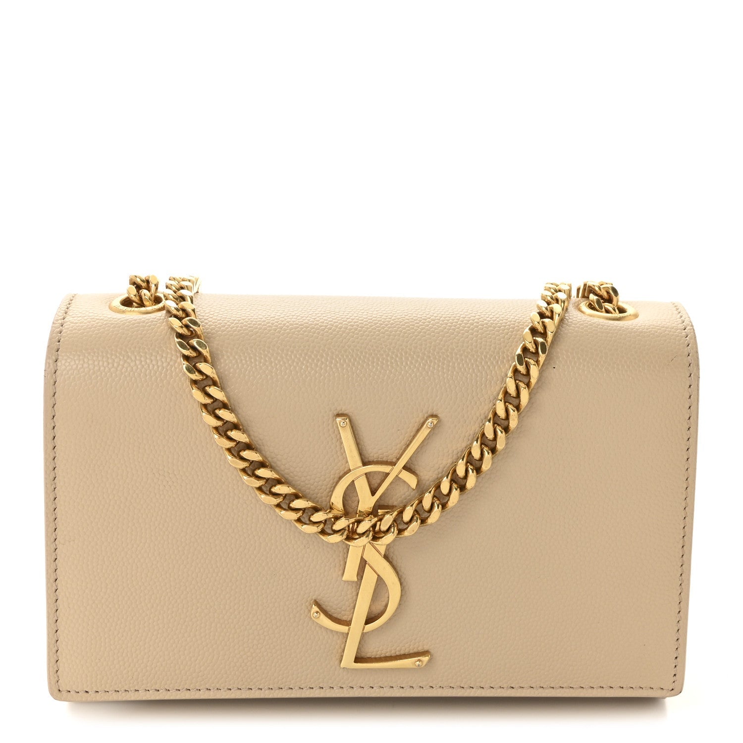Grain De Poudre Small Monogram Kate Satchel Dark Beige