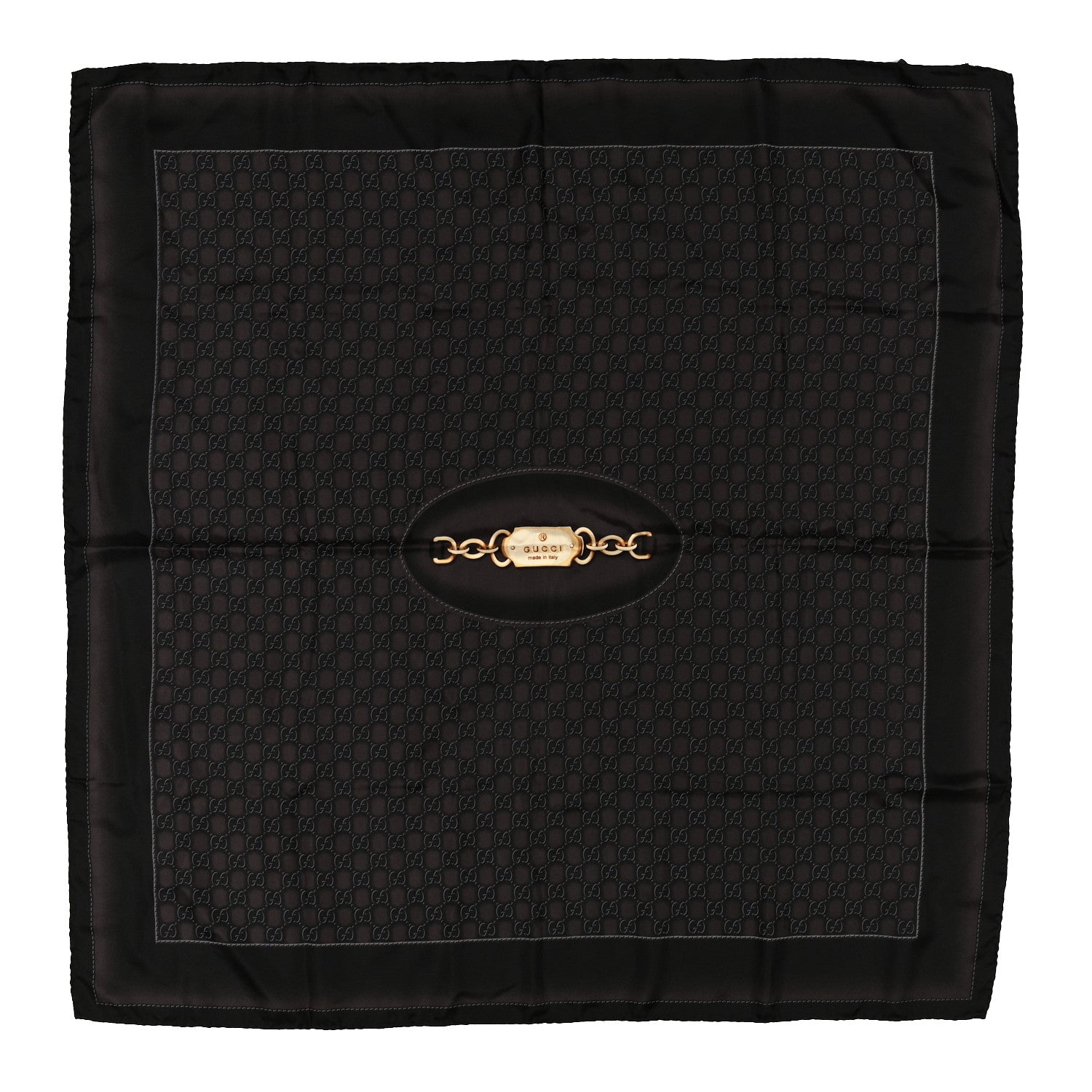Silk Monogram Square Scarf Brown