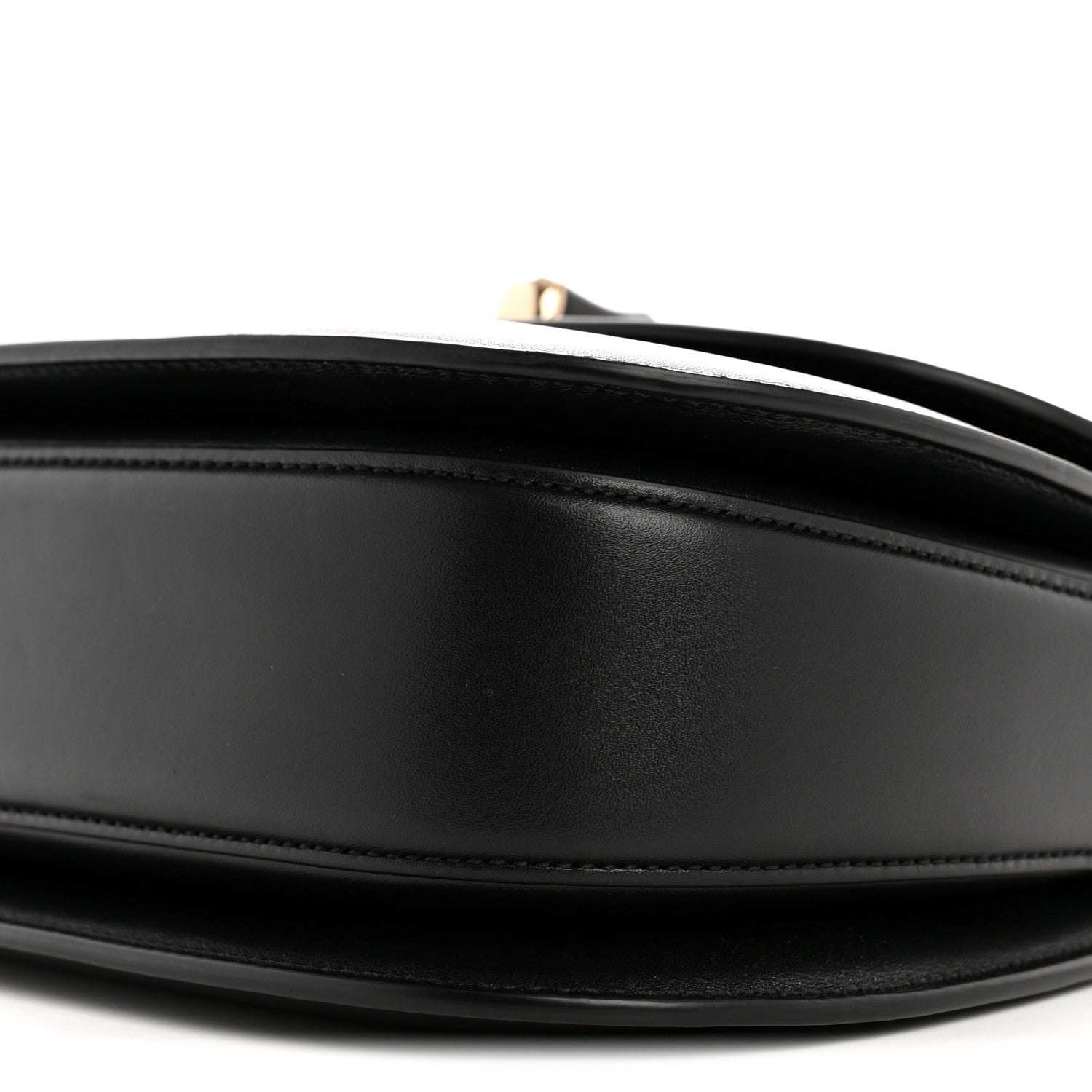 Boarded Dyana Lux Calfskin Web Monochrome Small Bamboo 1947 Top Handle Bag Black