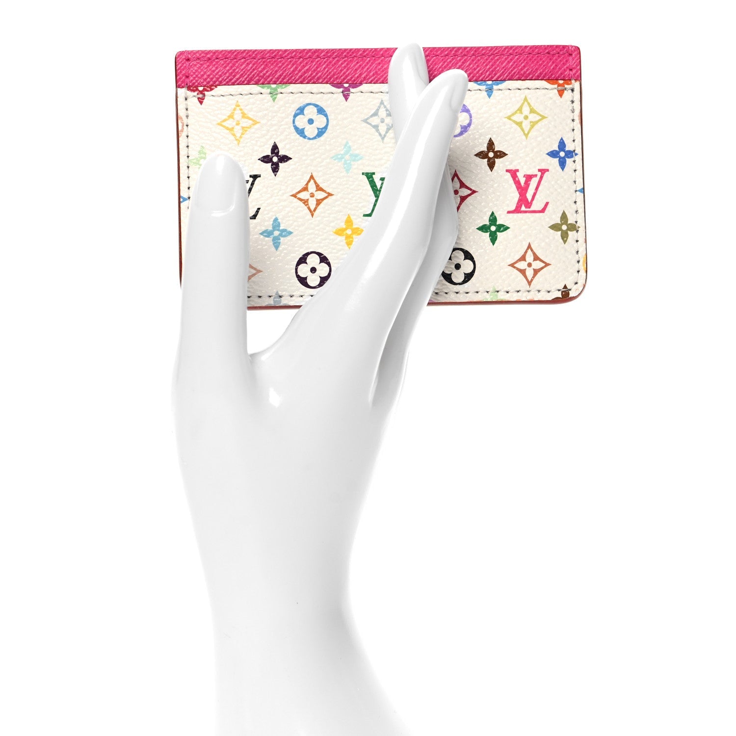 LV X TM Monogram Multicolor Card Holder Kawaii Pink