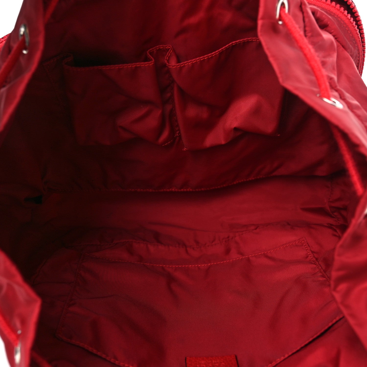 Nylon Monogram Medium Light Single Buckle Backpack Vibrant Red